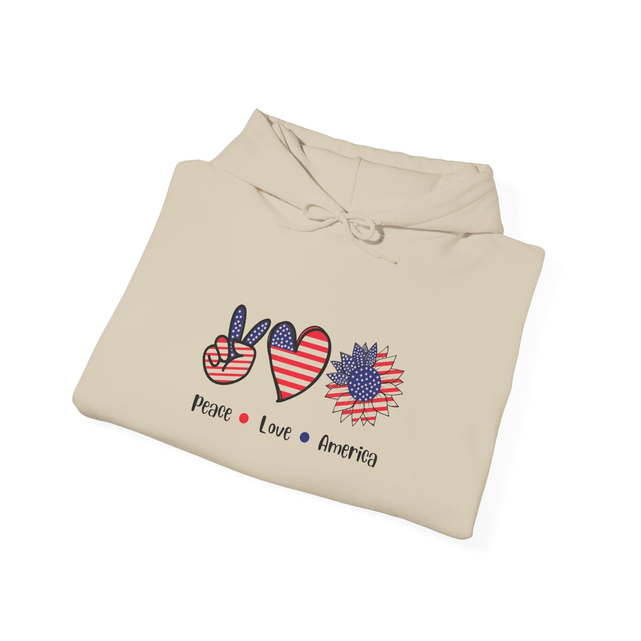 Peace, Love, America Hoodie