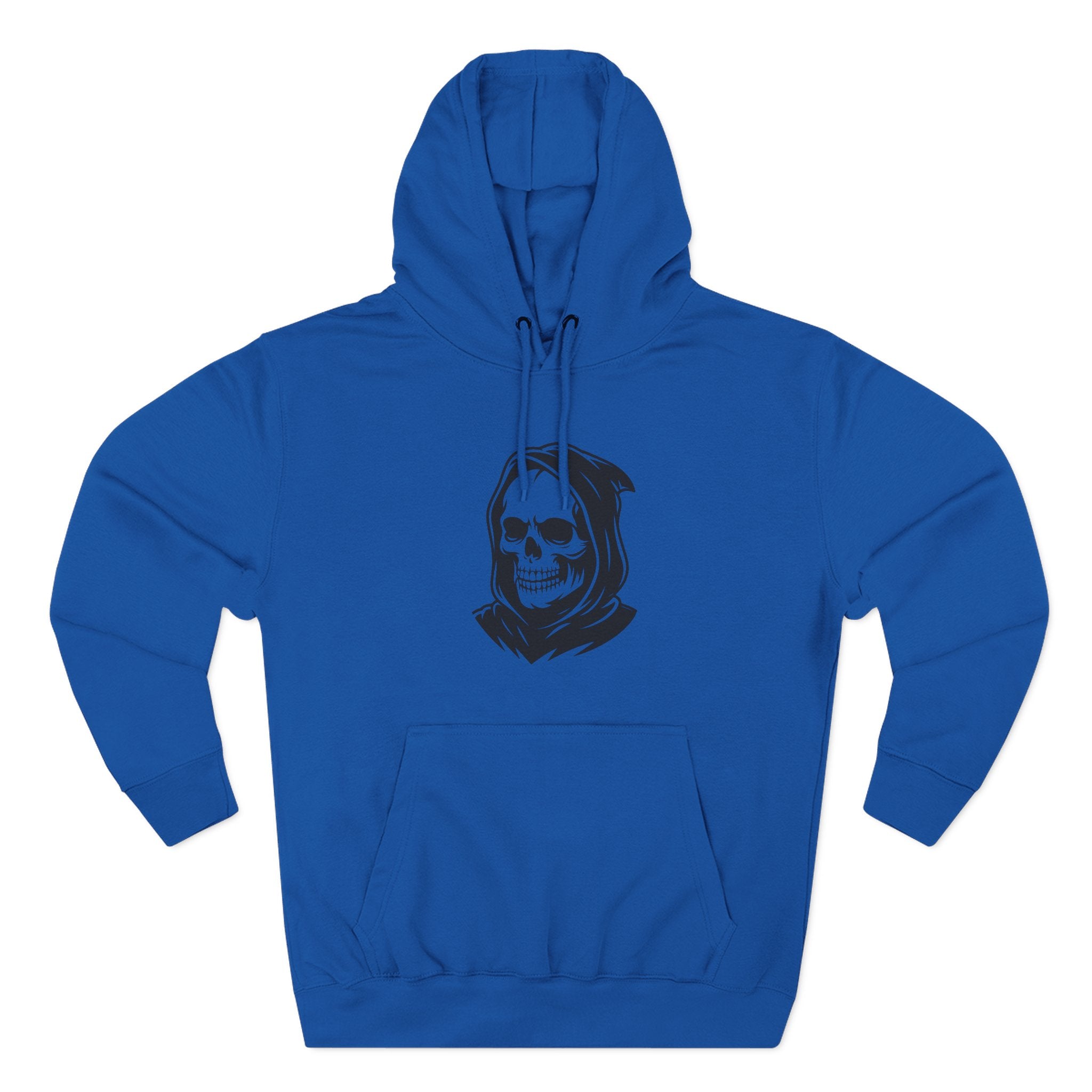 Grim Reaper Fleece Hoodie, Cozy Streetwear, Halloween Apparel, Casual Gift for Him/Her, Graphic Hoodie