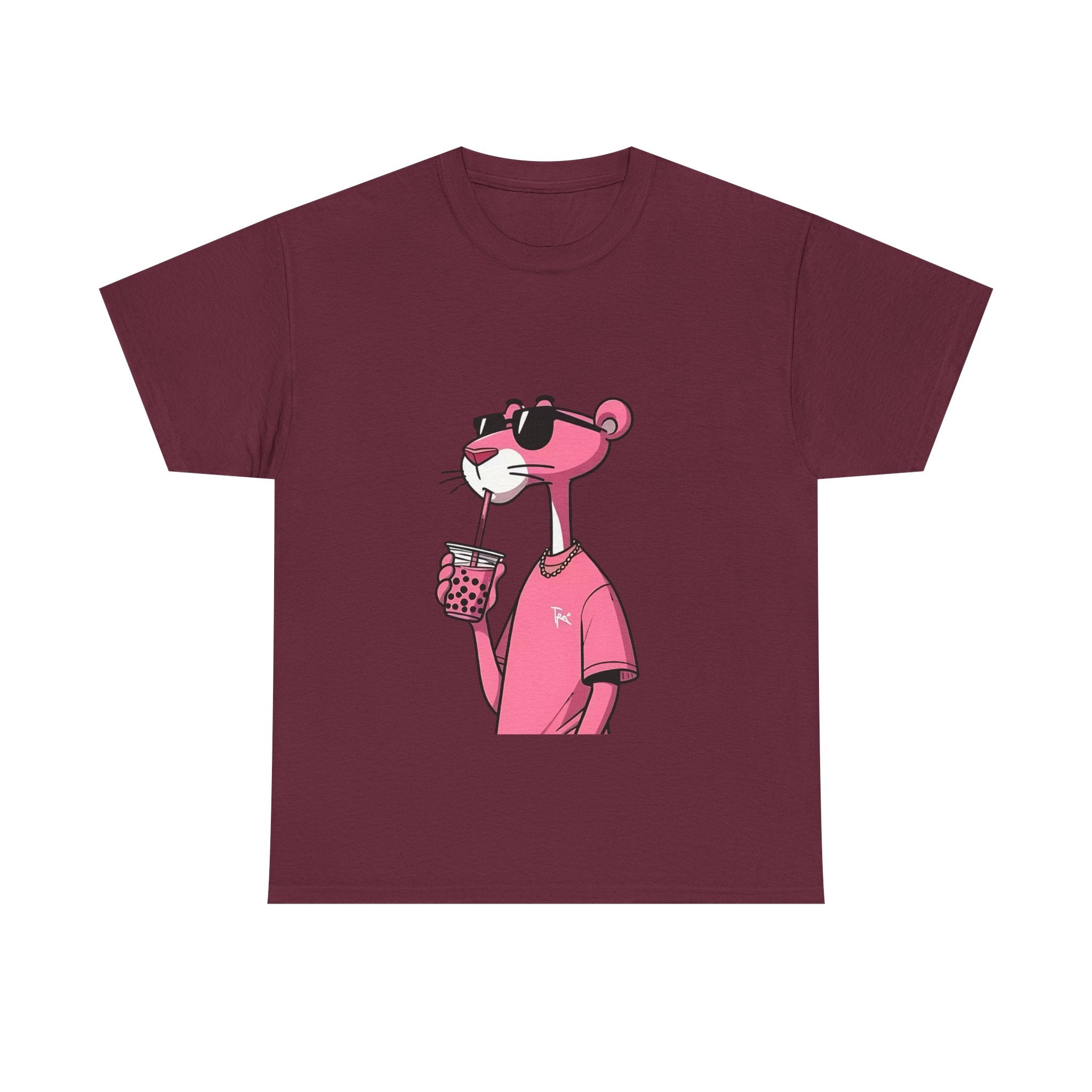 Chill Vibes Unisex Tee | Fun Summer Shirt, Casualwear, Gift for Friends, Beach Outing, Pink Panther Design
