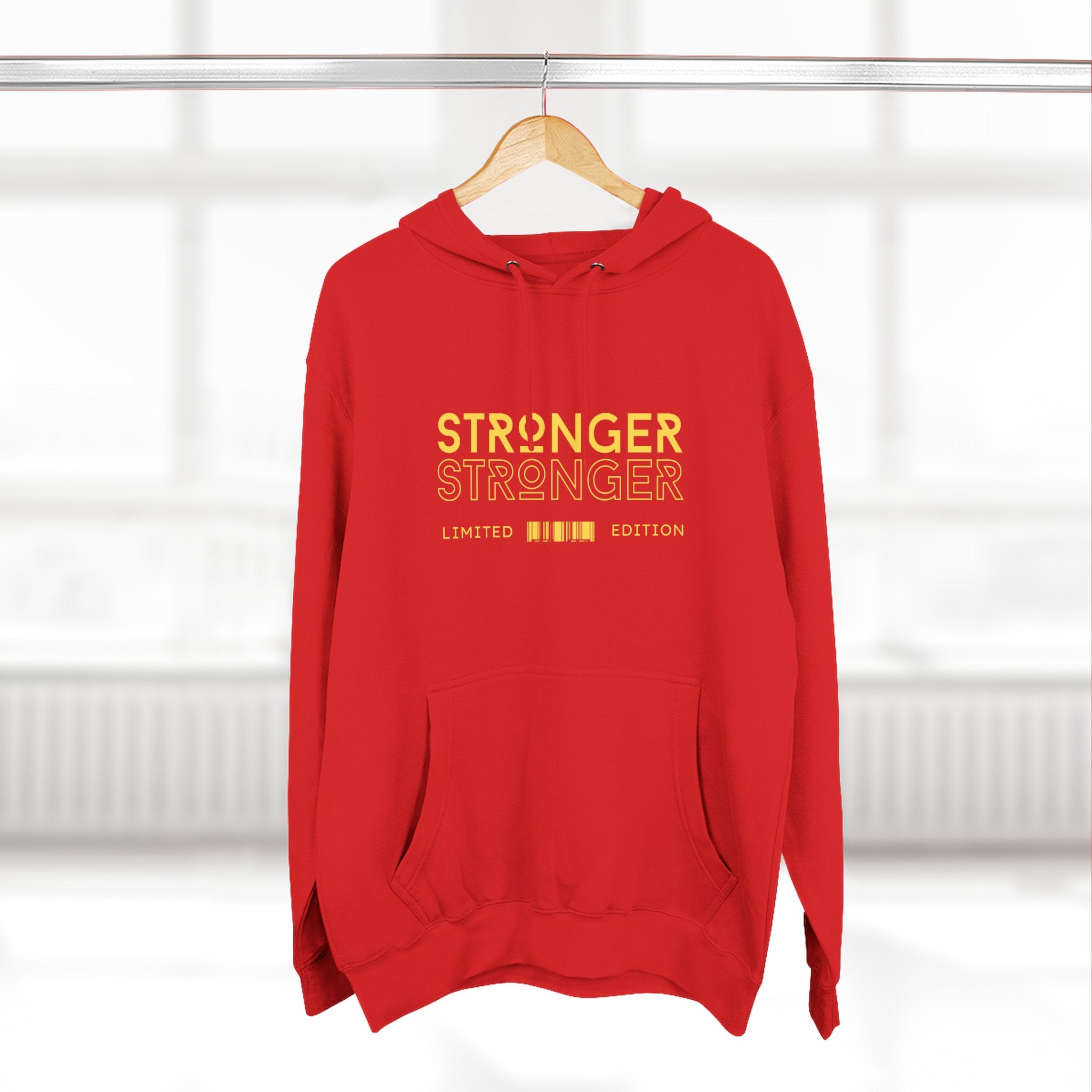 Stronger Stronger Limited Edition Hoodie — Motivational Graphic Fleece Hoodie