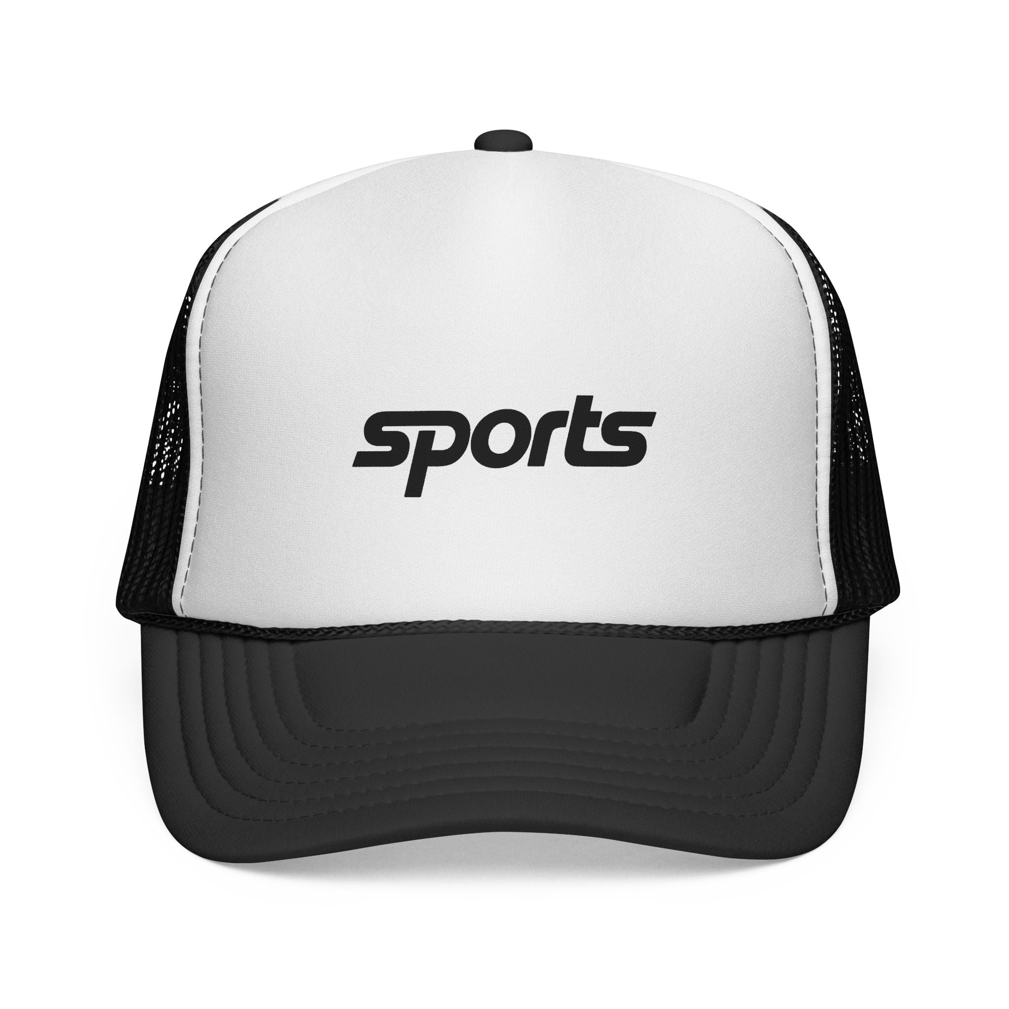 Red 'sports' Trucker Cap — Retro Athletic Mesh Hat