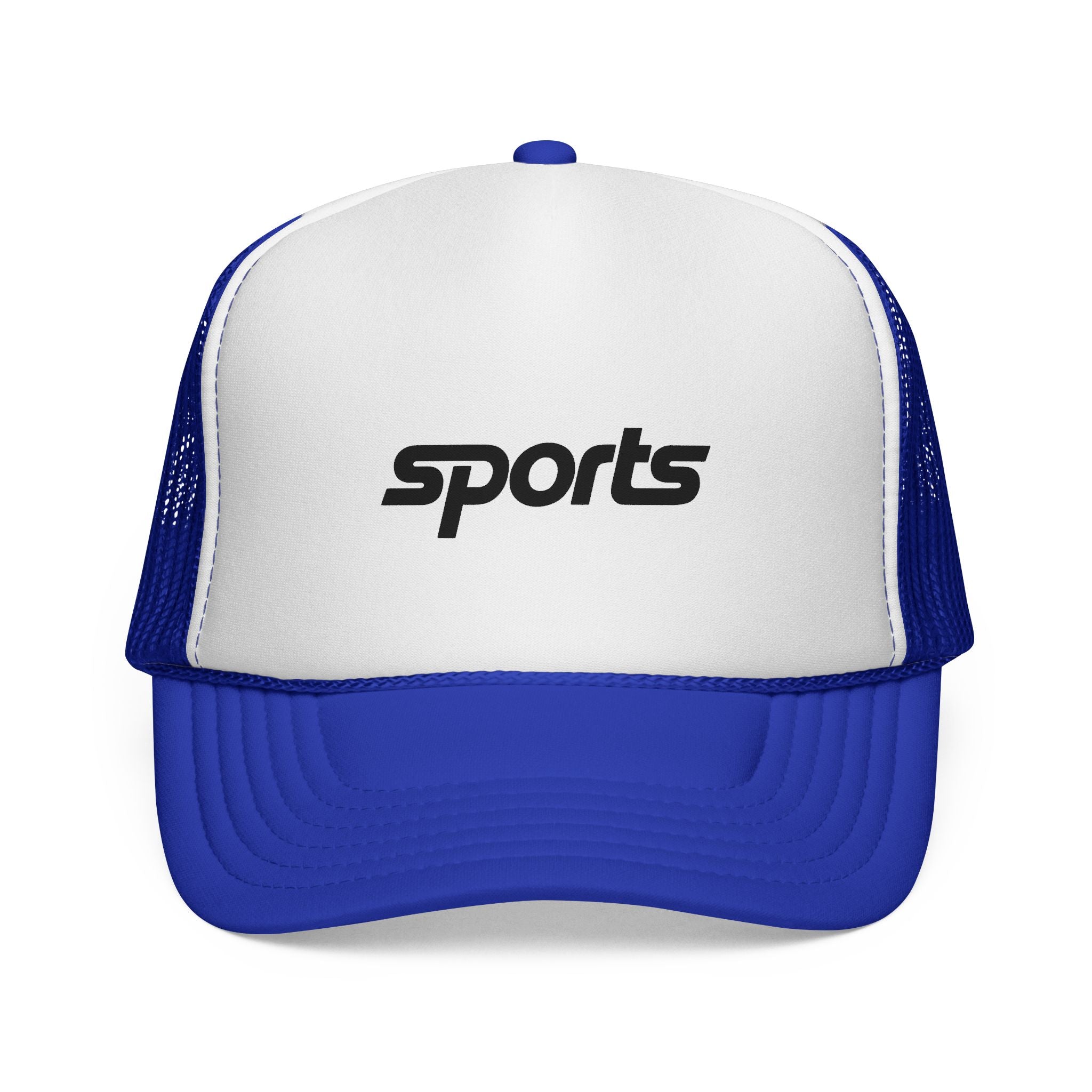 Red 'sports' Trucker Cap — Retro Athletic Mesh Hat