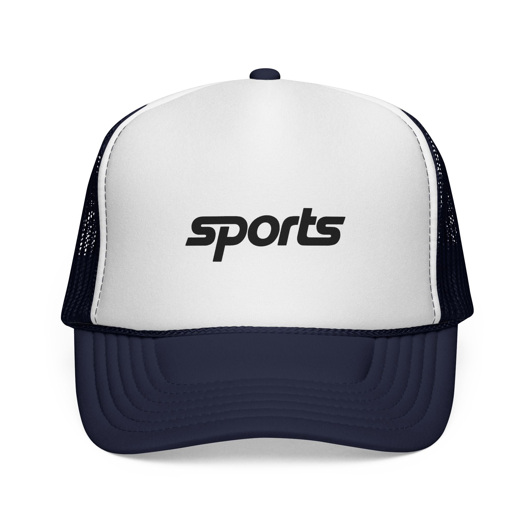 Red 'sports' Trucker Cap — Retro Athletic Mesh Hat