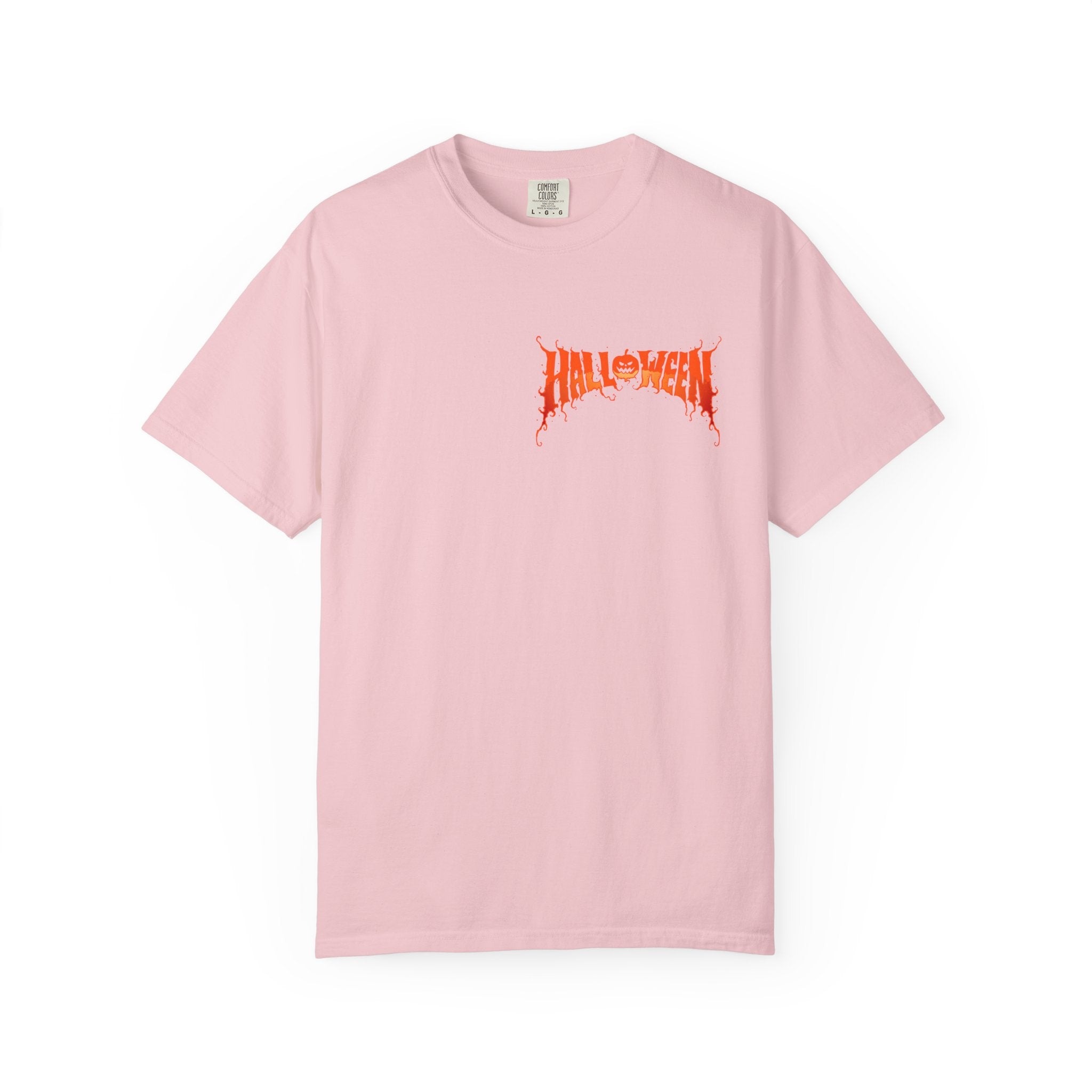 Halloween Unisex Garment-Dyed T-Shirt, Pumpkin Tee, Spooky Apparel, Fall Festival Shirt, Trick-or-Treat Top, Halloween Costume