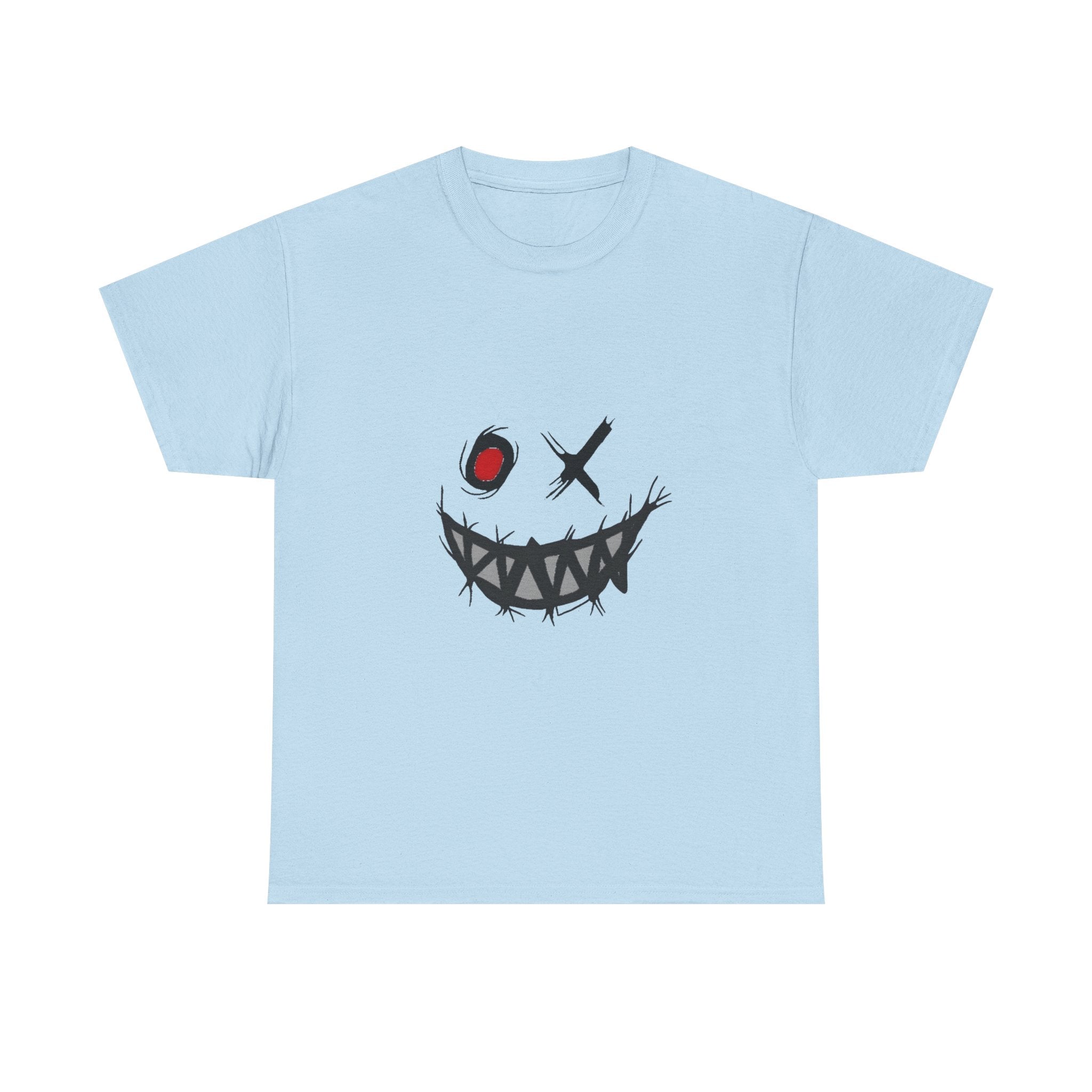Playful Smile Unisex Heavy Cotton Tee - Perfect for Halloween, Gift for Friends, Casual Wear, Graphic Tee, Unique Style