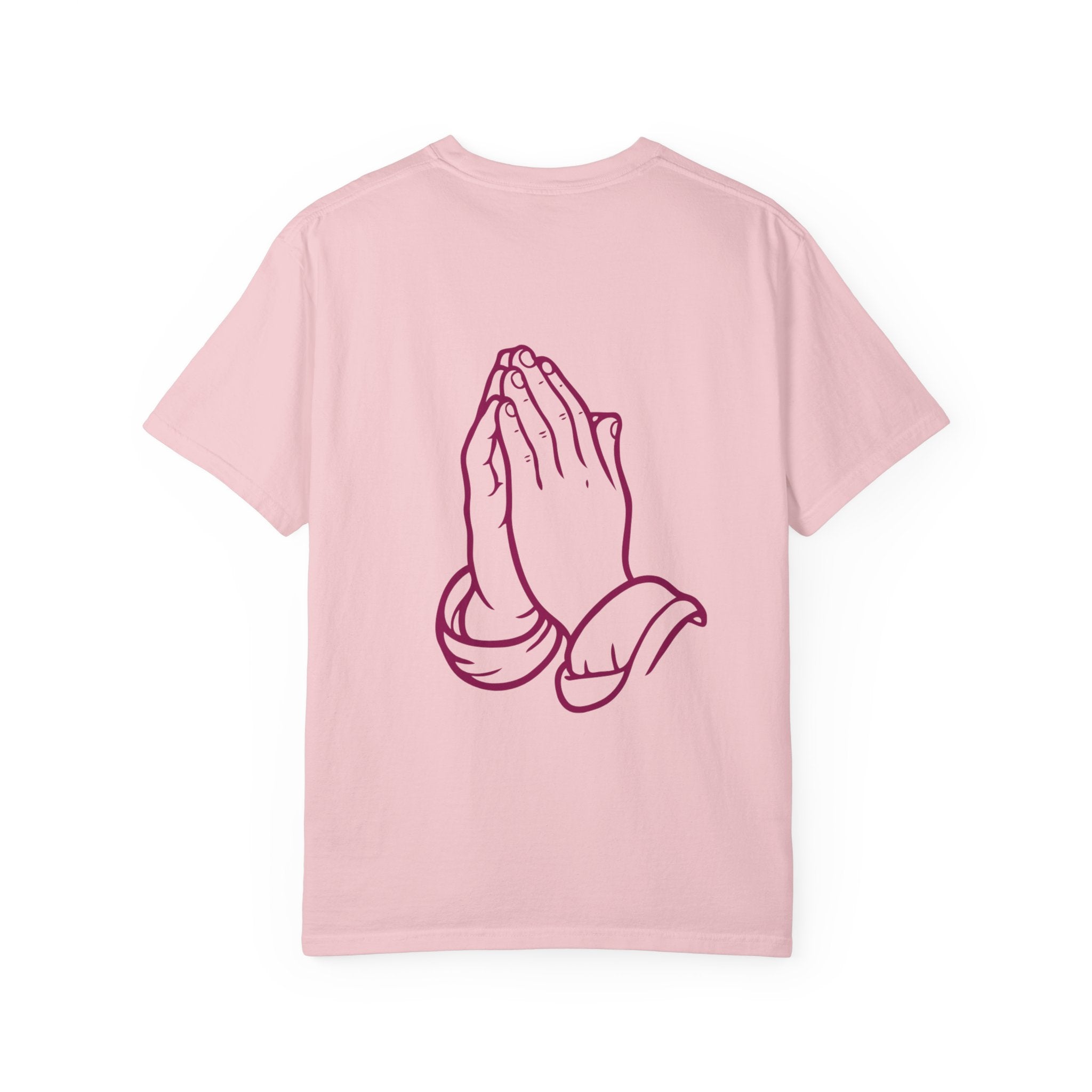 Pray Graphic T-Shirt — "Pray" Front & Praying Hands Back Spiritual Tee