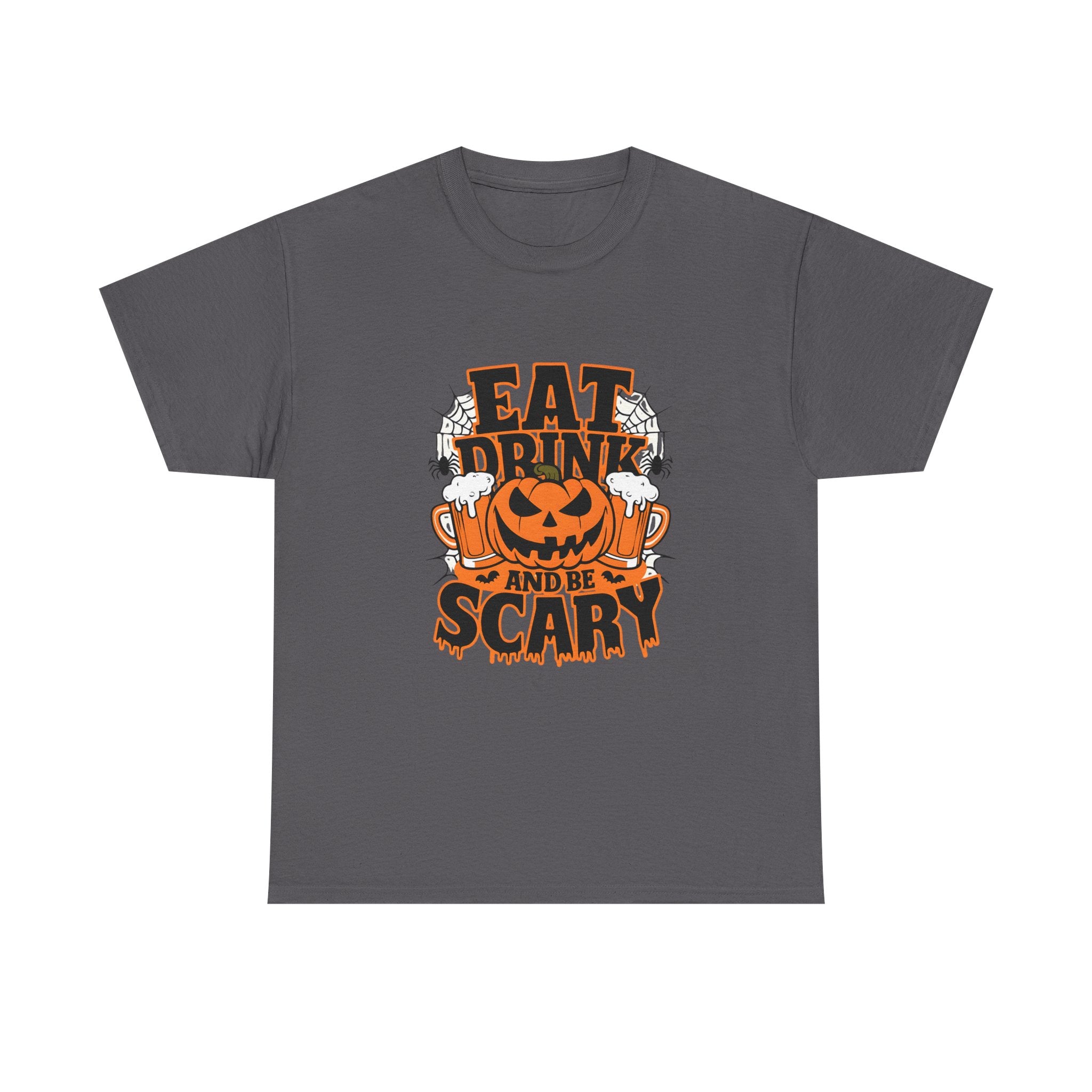 Halloween Fun Unisex Tee - Eat, Drink, and Be Scary Shirt, Autumn Apparel, Spooky Party T-Shirt, October Fest Top, Halloween Gift