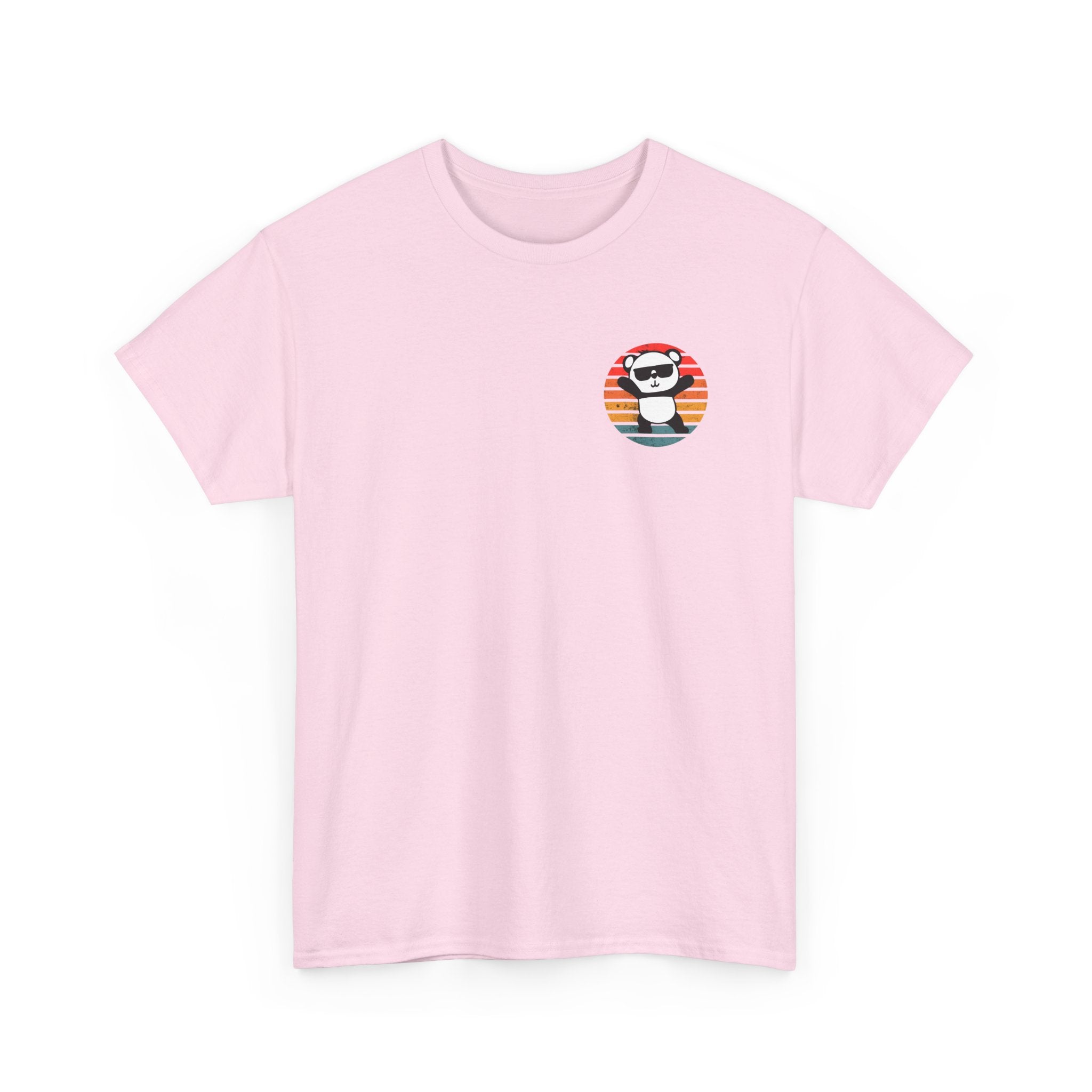 Cute Panda Retro Tee - Casual Cotton Shirt, Animal Lover Gift, Summer Style, Fun Graphic Tee, Unisex Fashion