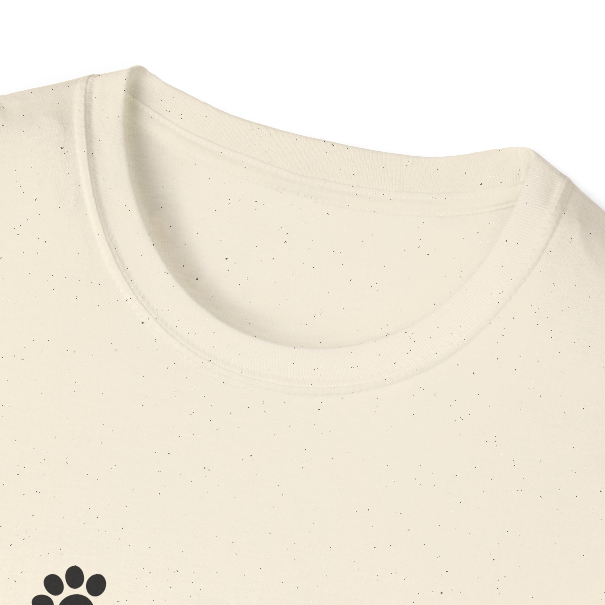 Cute Paw-Print Cat T-Shirt — Smiling Calico Kitten Graphic Tee for Cat Lovers