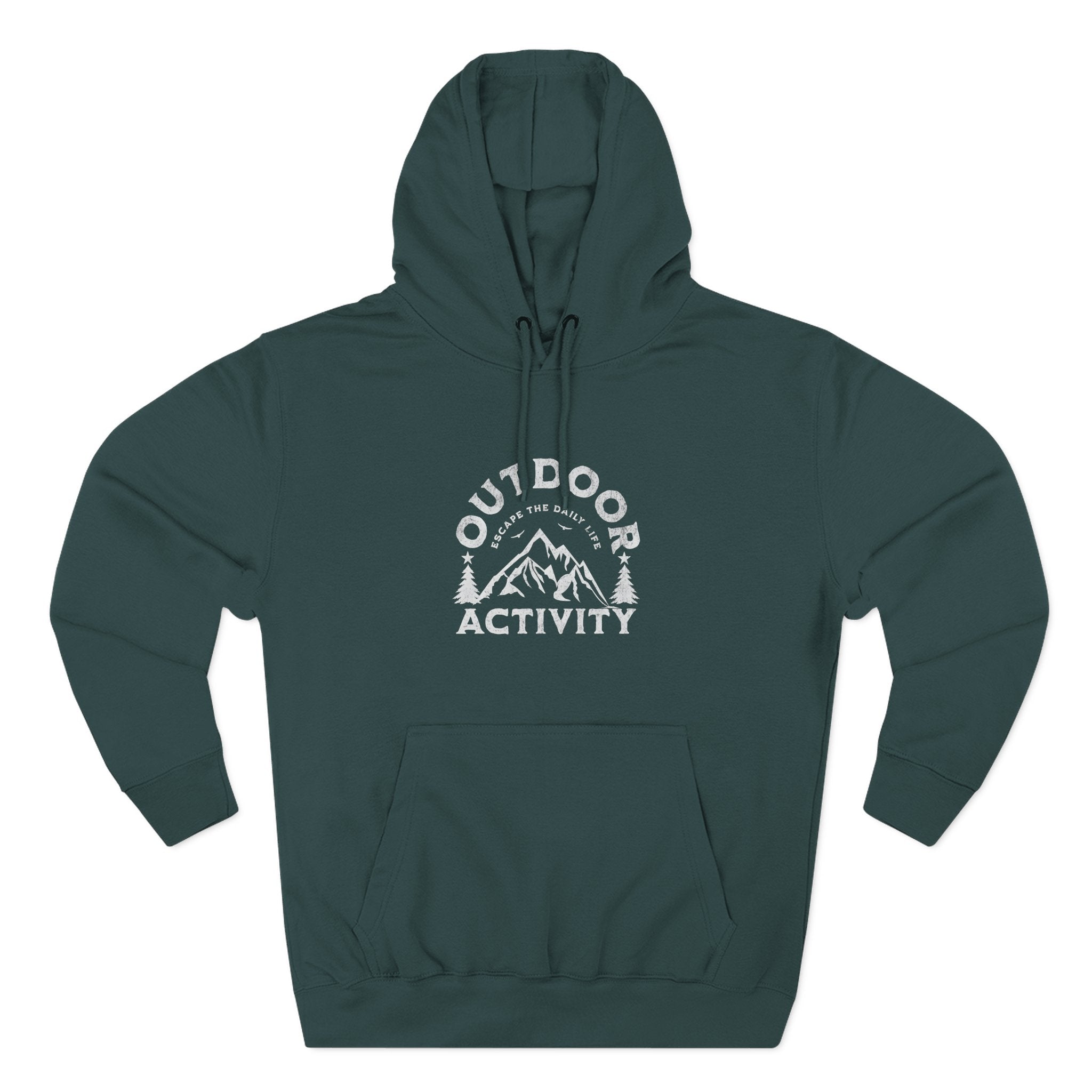 Outdoor Activity Hoodie – Vintage Mountain Camping Graphic Pullover