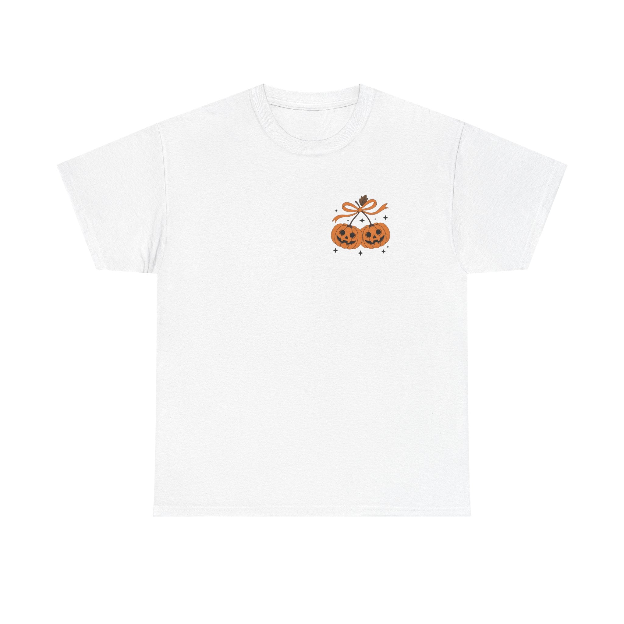Halloween Ghost & Pumpkin Tee, Unisex Halloween Shirt, Spooky T-Shirt, Fall Fashion, Trick or Treat Top, Seasonal Apparel