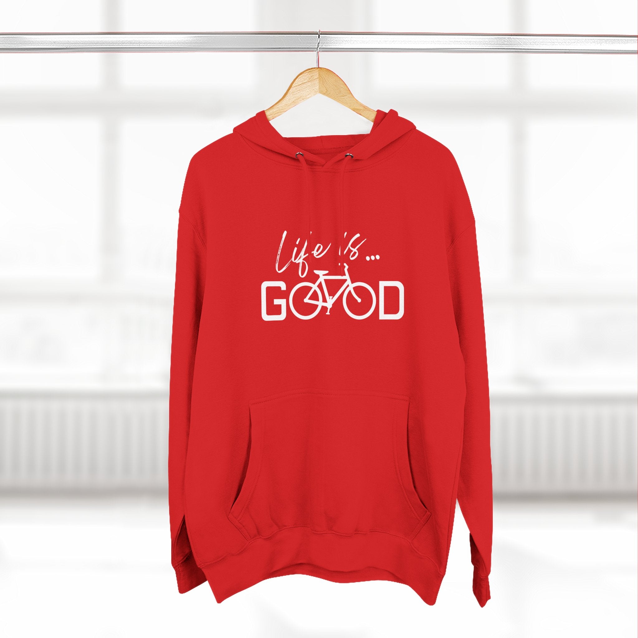 Life Is Good Bicycle Hoodie — Cozy Cycling Graphic Pullover
