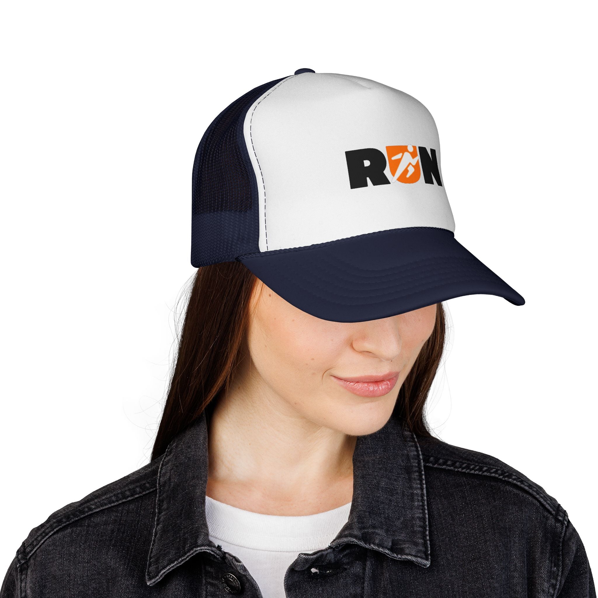 Run Trucker Hat — Retro Runner Logo Cap