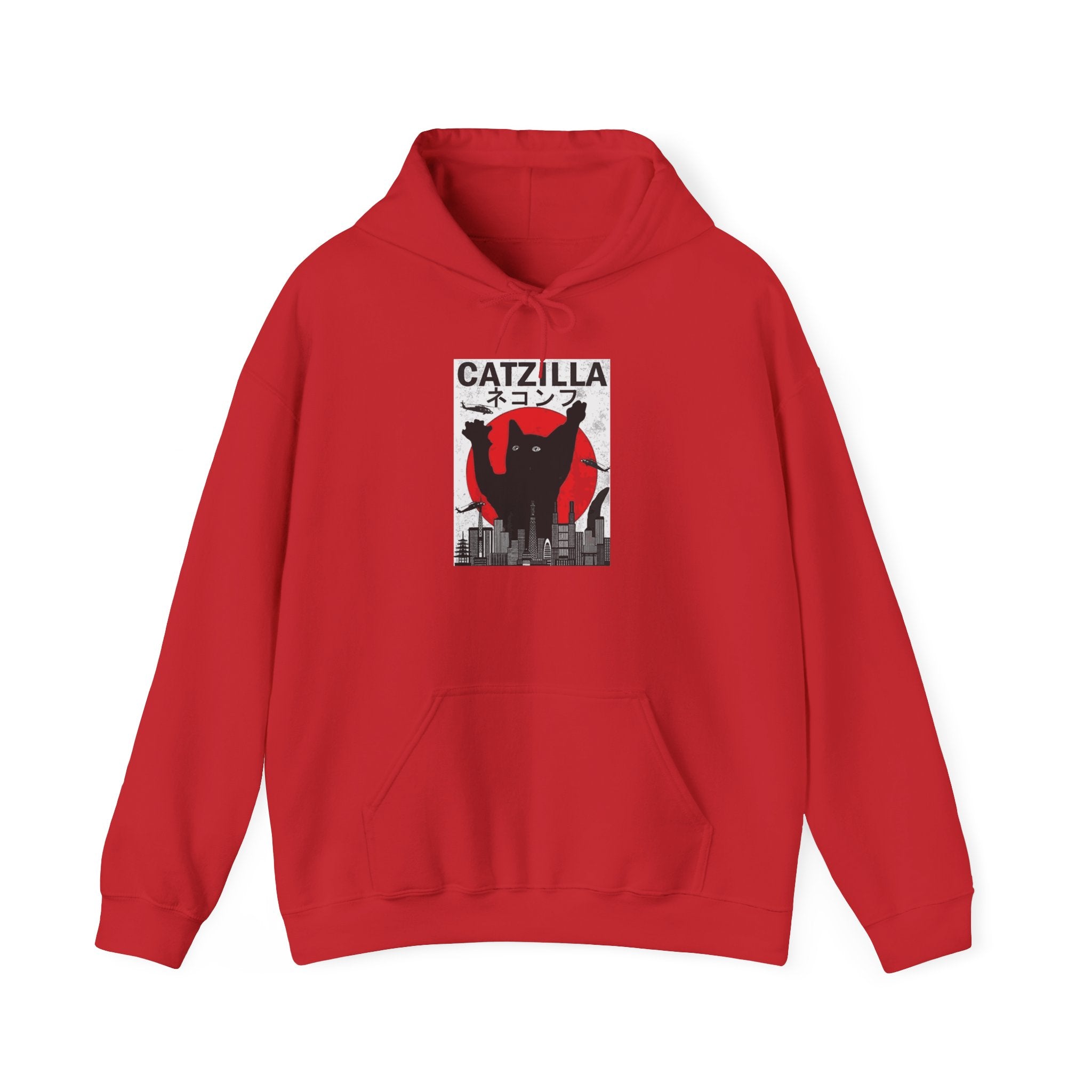 Unisex Catzilla Hoodie | Cozy Sweatshirt for Cat Lovers, Unique Gift for Pet Owners, Funny Cat Lover Apparel, Trendy Streetwear