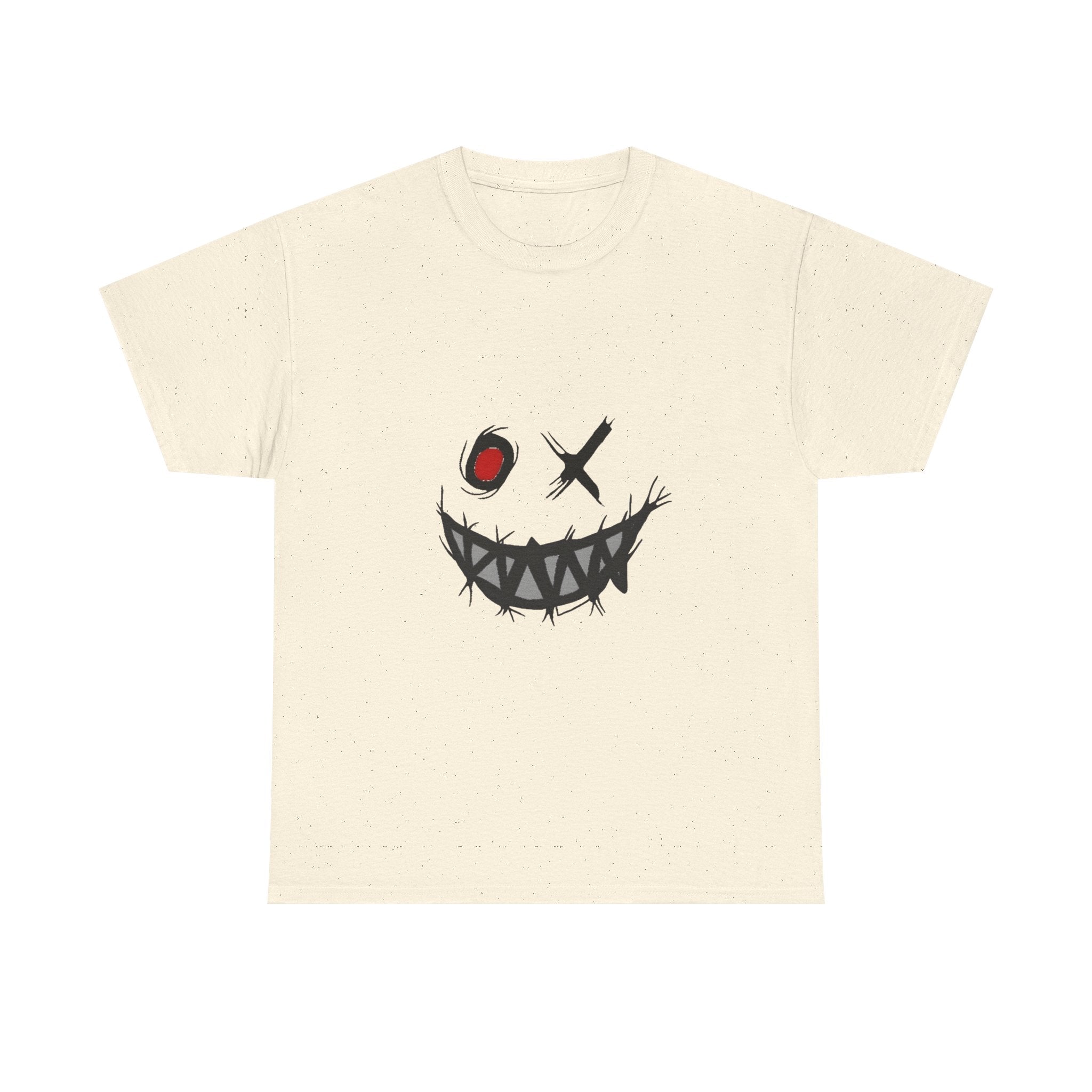 Playful Smile Unisex Heavy Cotton Tee - Perfect for Halloween, Gift for Friends, Casual Wear, Graphic Tee, Unique Style