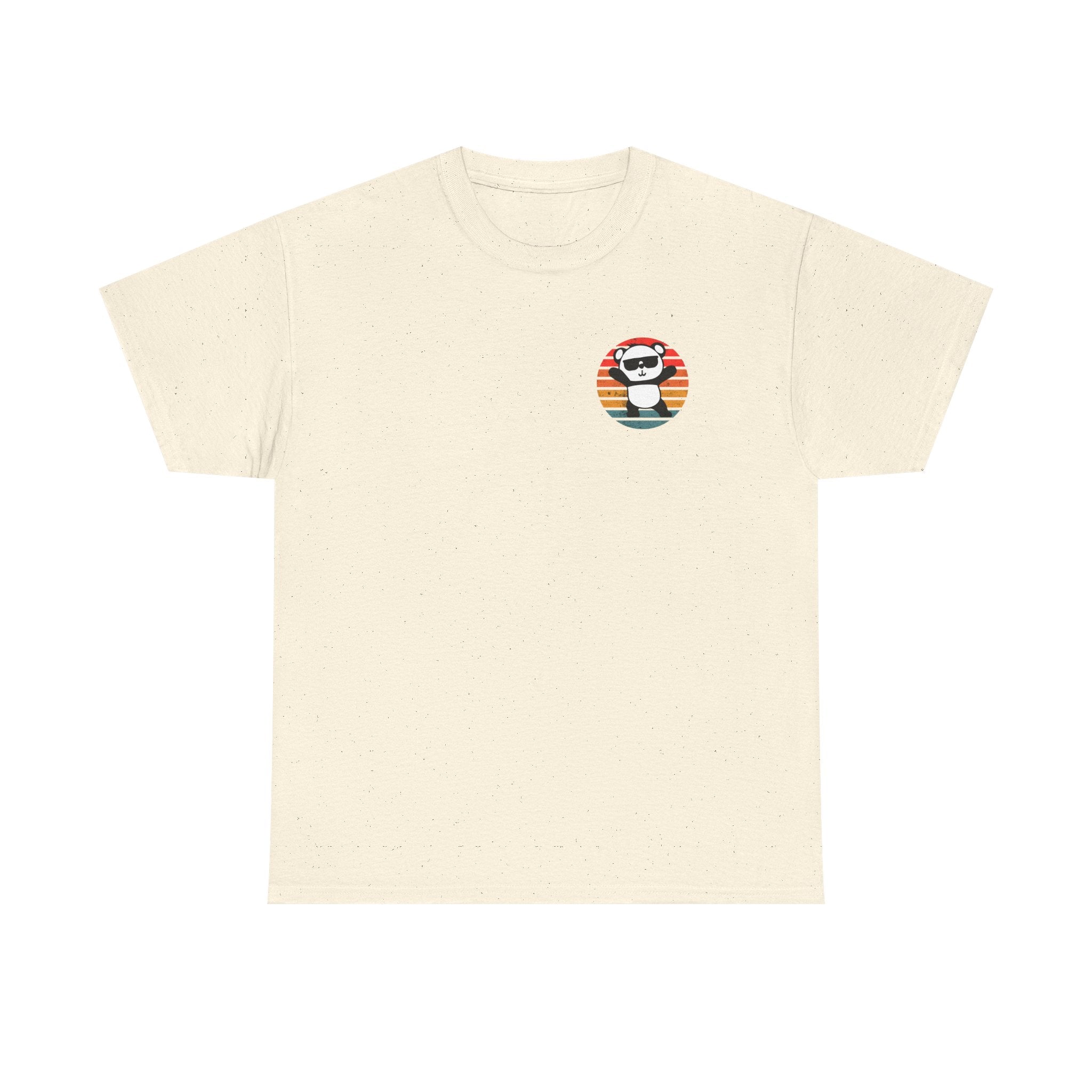 Cute Panda Retro Tee - Casual Cotton Shirt, Animal Lover Gift, Summer Style, Fun Graphic Tee, Unisex Fashion