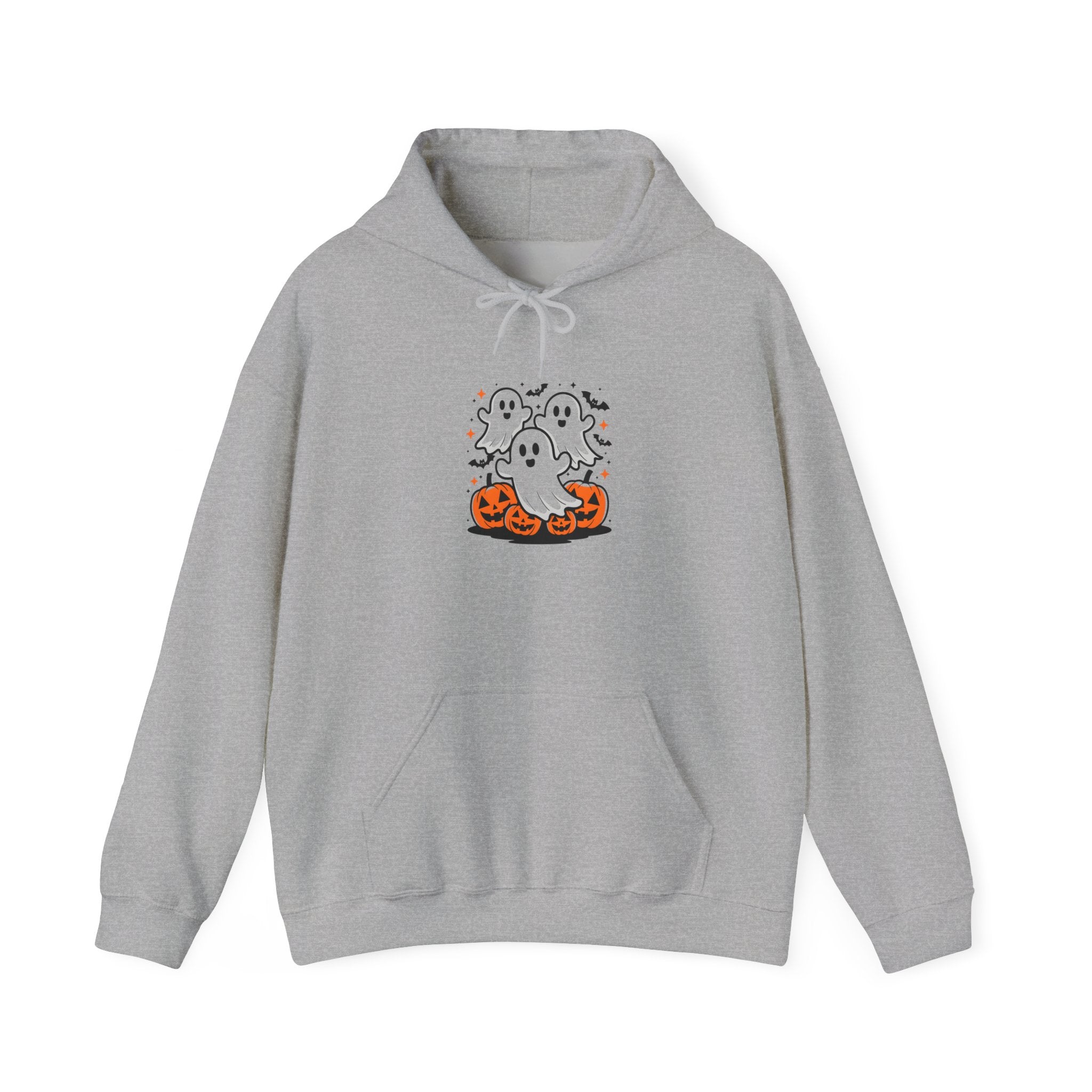 Ghostly Pumpkin Sweater, Halloween Hoodie, Cozy Fall Sweatshirt, Unisex Ghost Hoodie, Spooky Season Apparel