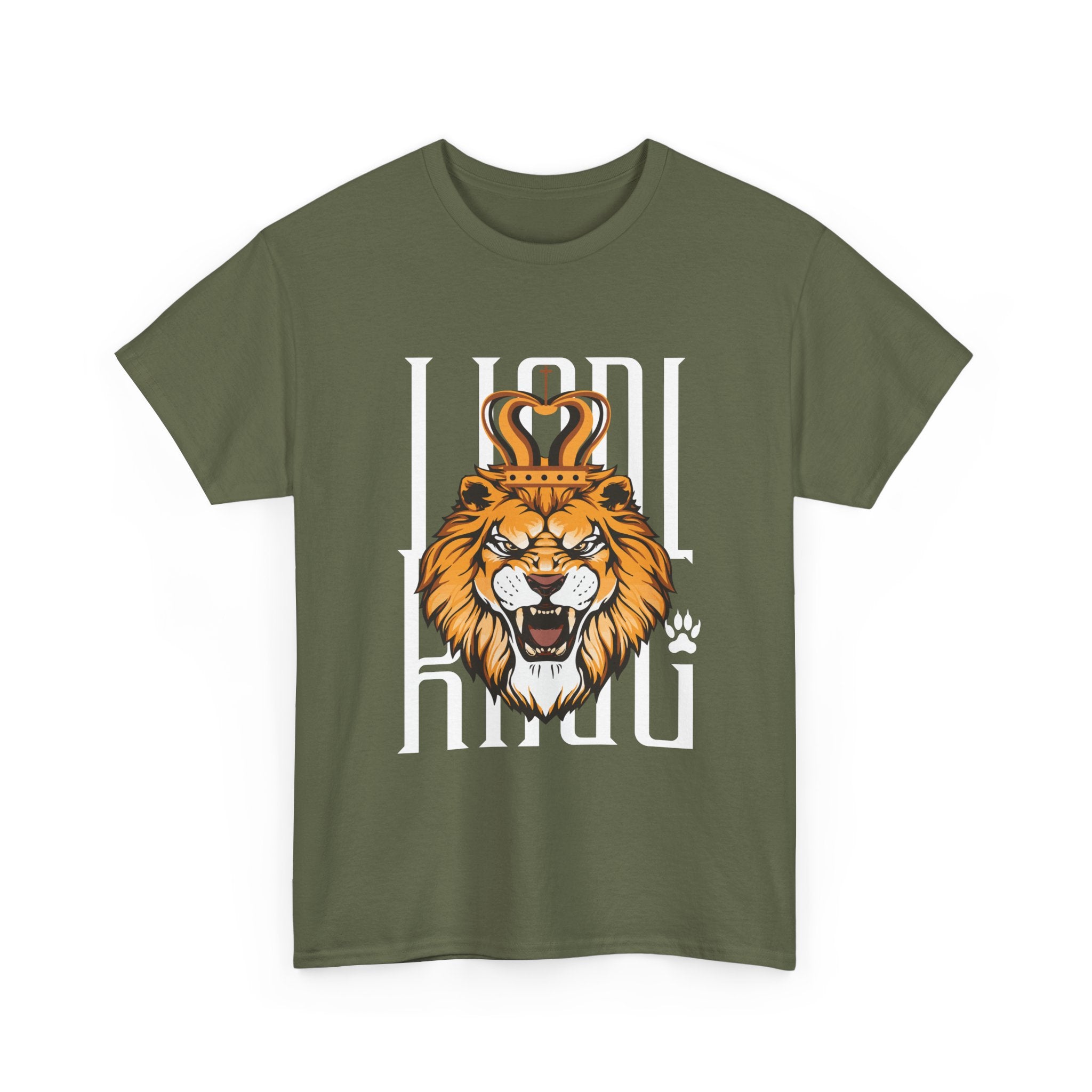 Bold Lion King Graphic Tee | Unisex Heavy Cotton Shirt for Animal Lovers, Gifts for Him, Funny T-Shirt, Wardrobe Essential, Casual Wear