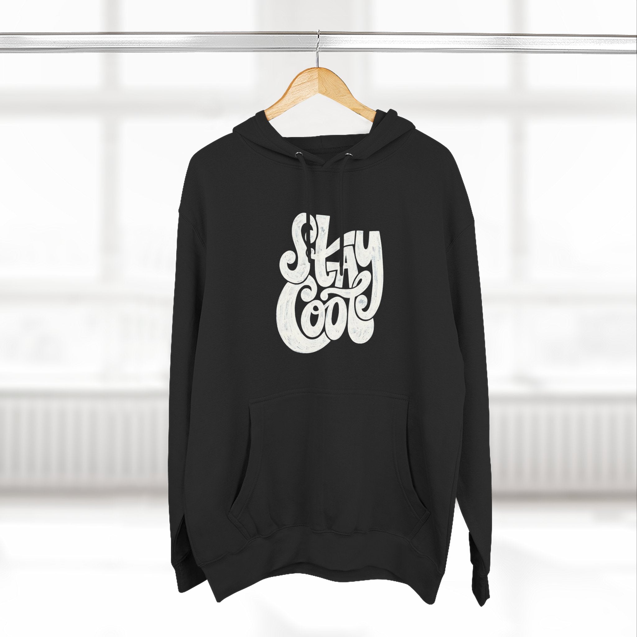 Cozy Graphic Hoodie with 'Stay Cool' Design, Perfect Gift for Casual Wear, Holiday Sweatshirt, Unisex Fashion