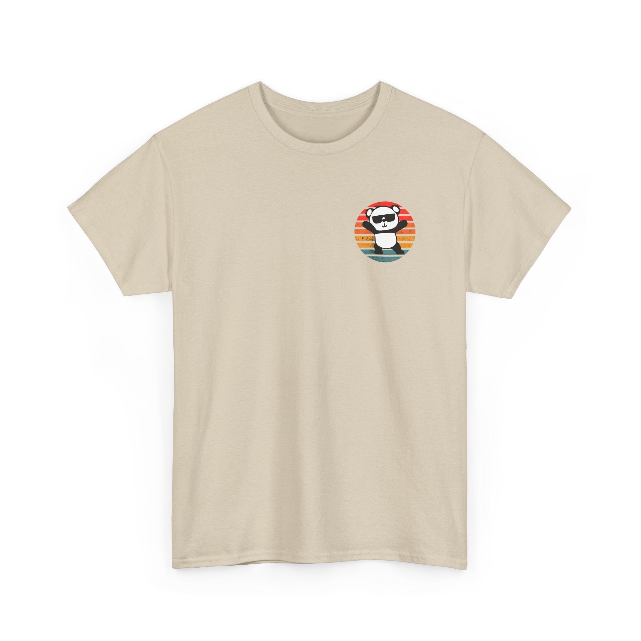 Cute Panda Retro Tee - Casual Cotton Shirt, Animal Lover Gift, Summer Style, Fun Graphic Tee, Unisex Fashion