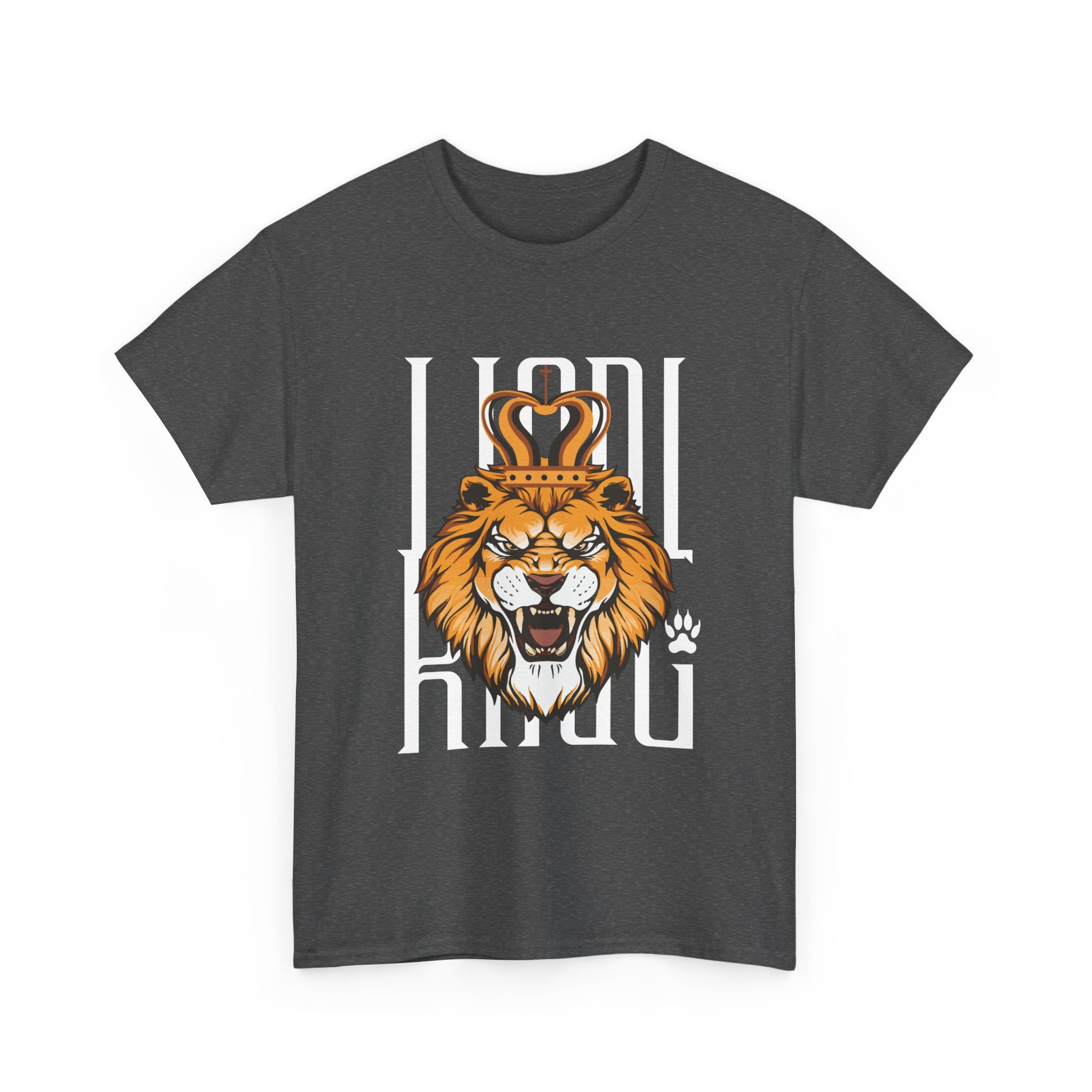 Bold Lion King Graphic Tee | Unisex Heavy Cotton Shirt for Animal Lovers, Gifts for Him, Funny T-Shirt, Wardrobe Essential, Casual Wear