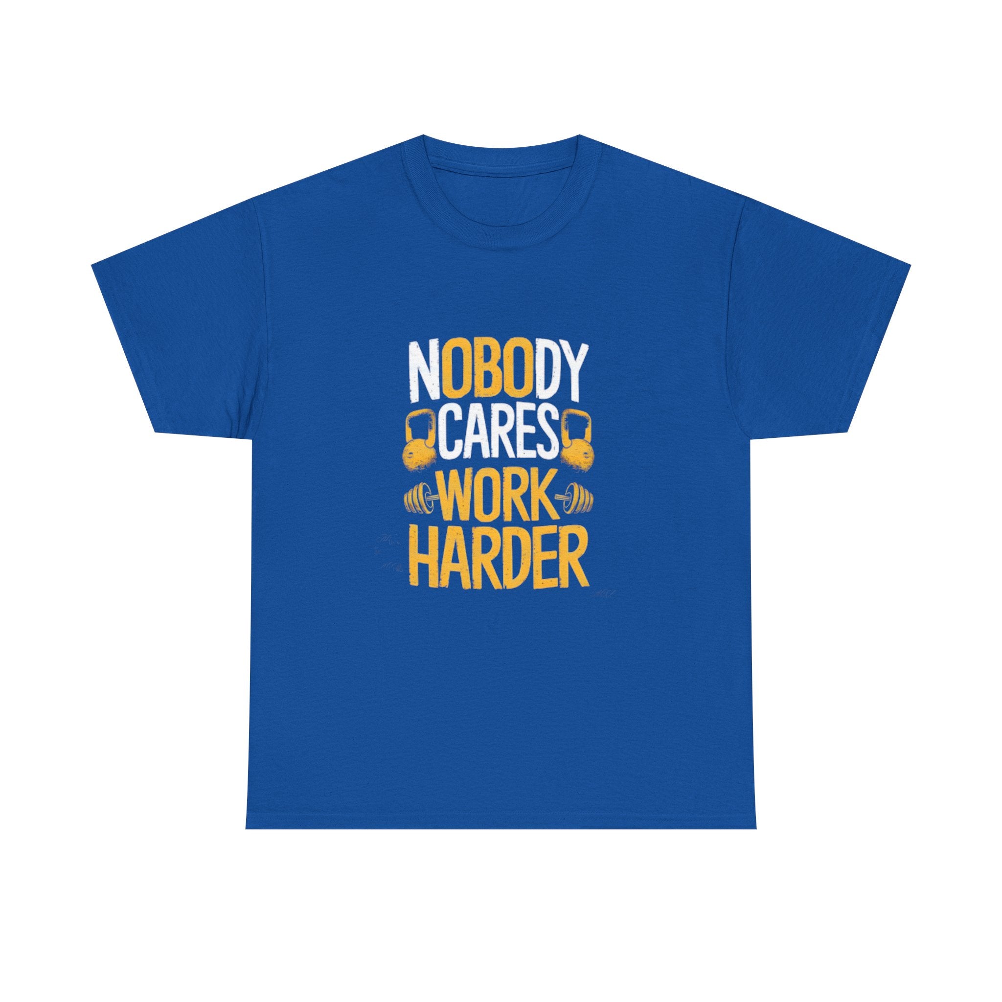 Workout Tee — "Nobody Cares, Work Harder" Motivational Gym T‑Shirt