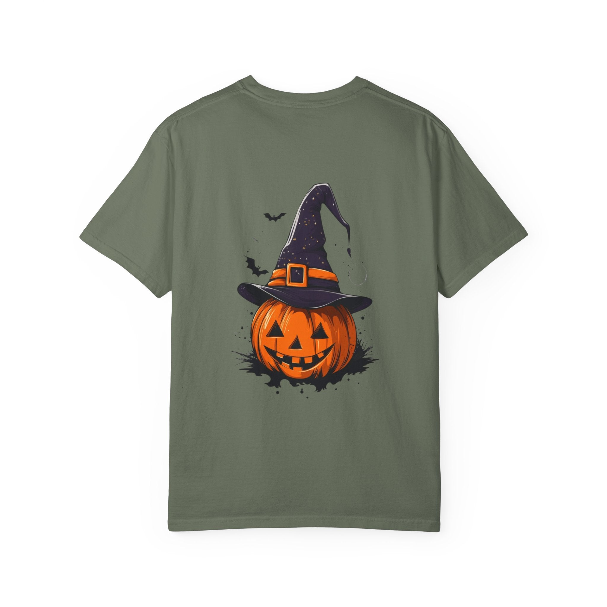Halloween Unisex Garment-Dyed T-Shirt, Pumpkin Tee, Spooky Apparel, Fall Festival Shirt, Trick-or-Treat Top, Halloween Costume