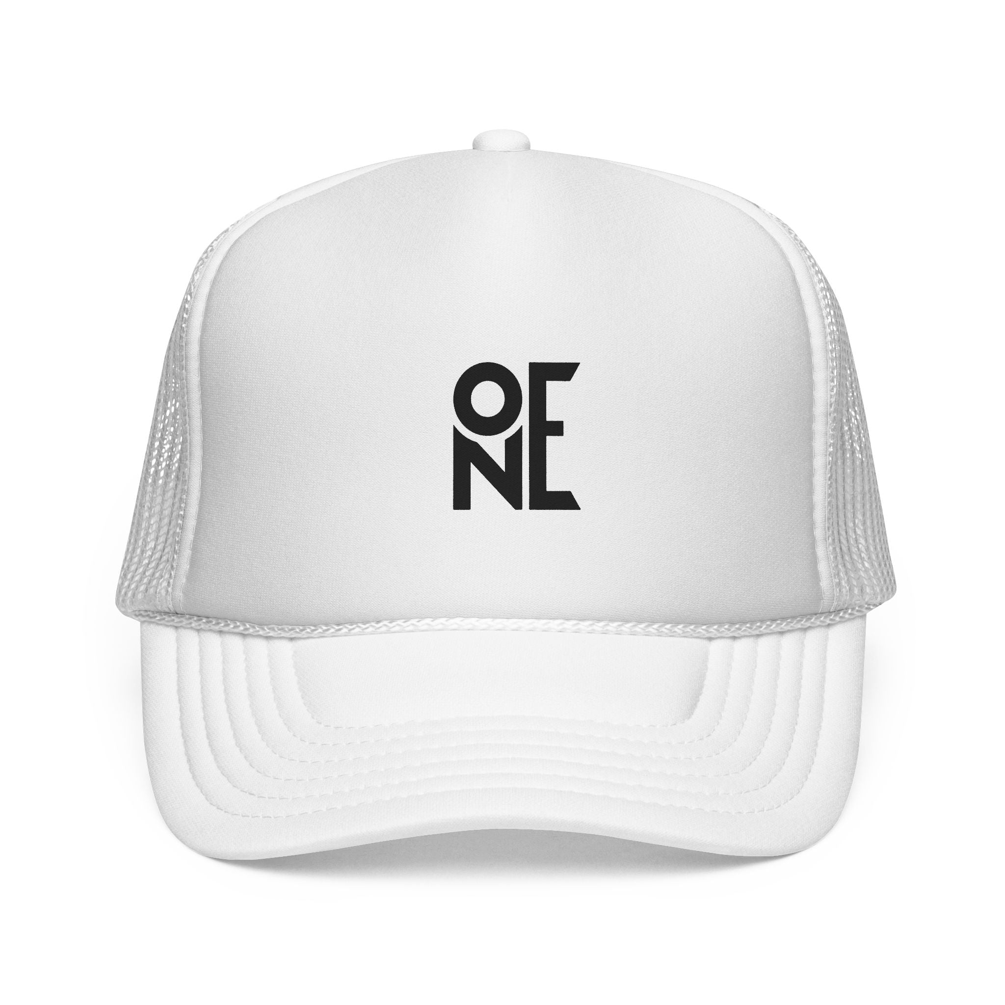 One Logo Red Trucker Cap — Minimal Streetwear Mesh Hat