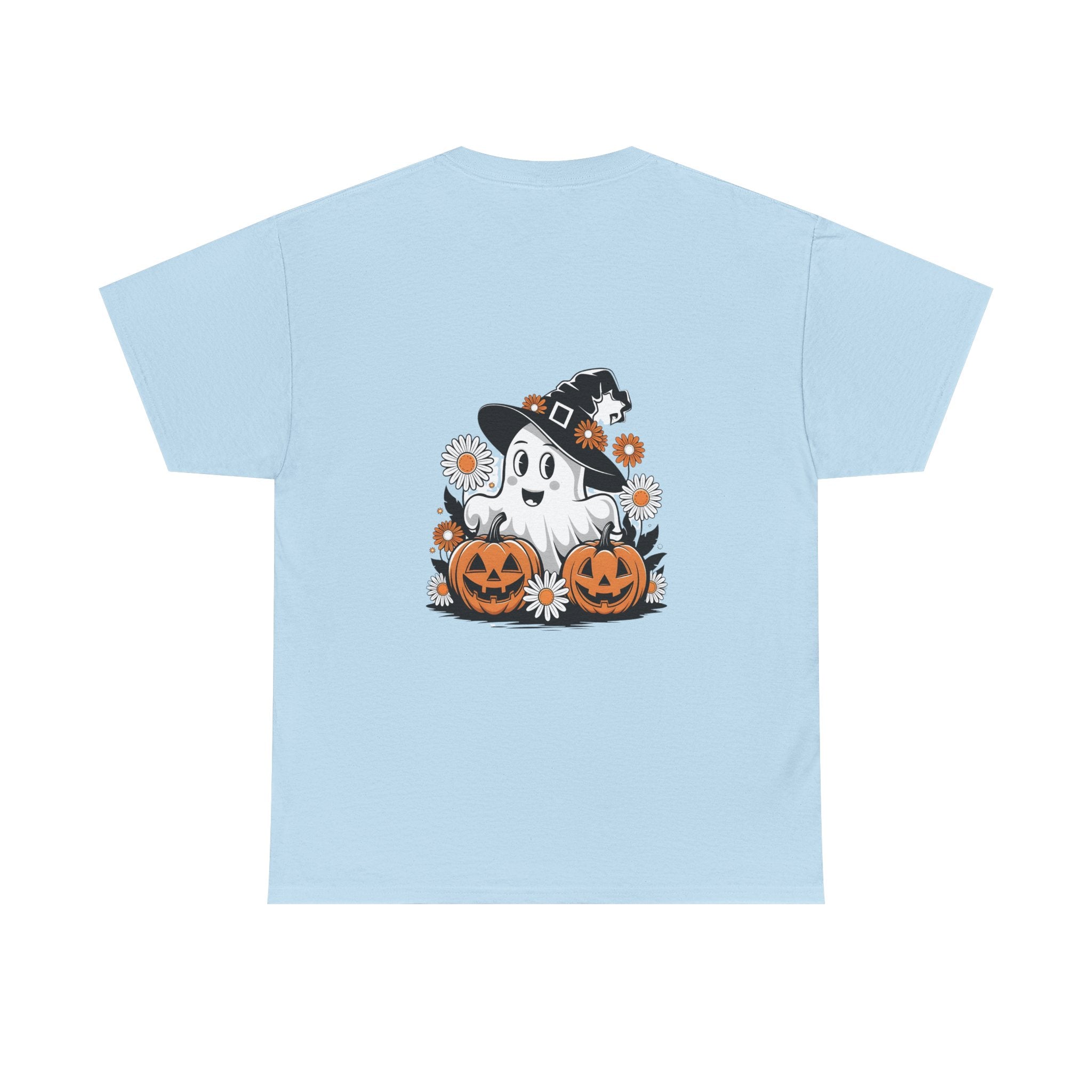 Halloween Ghost & Pumpkin Tee, Unisex Halloween Shirt, Spooky T-Shirt, Fall Fashion, Trick or Treat Top, Seasonal Apparel