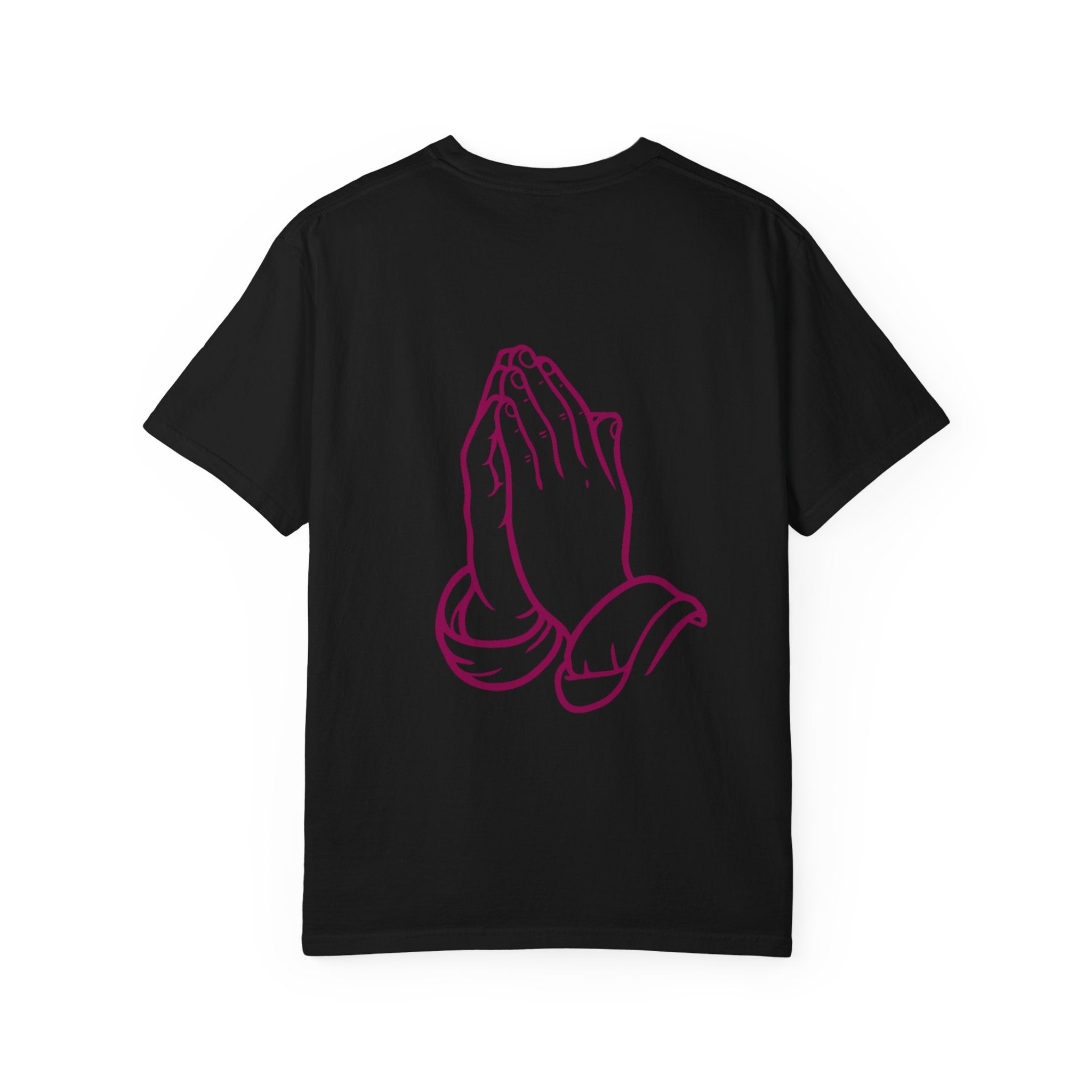 Pray Graphic T-Shirt — "Pray" Front & Praying Hands Back Spiritual Tee