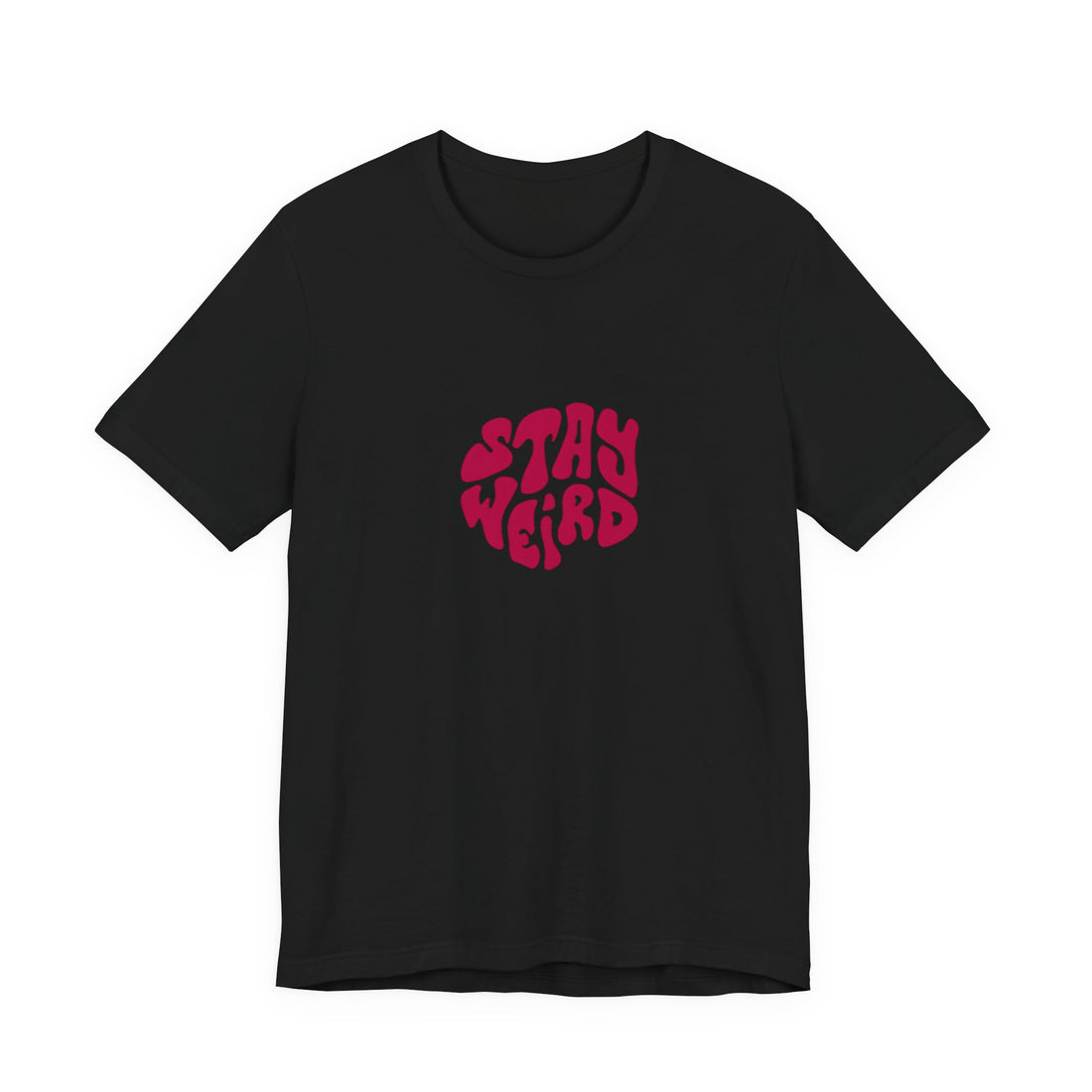 Stay Weird Tee — Retro Statue Bubblegum Graphic T-Shirt