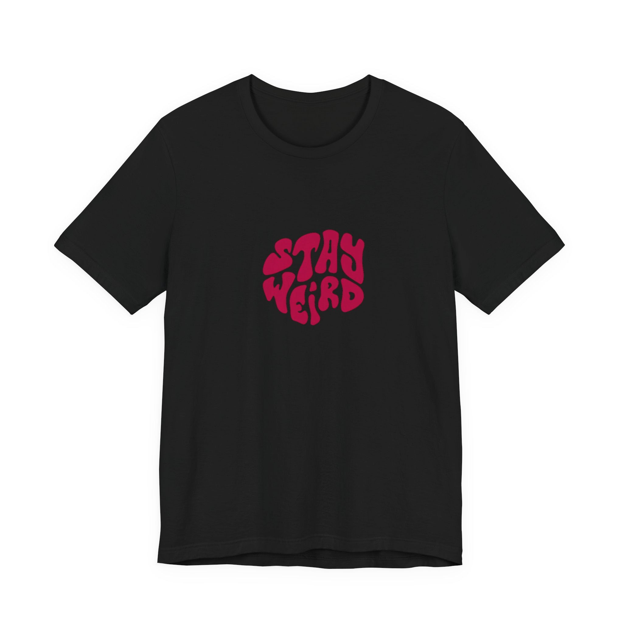 Stay Weird Tee — Retro Statue Bubblegum Graphic T-Shirt
