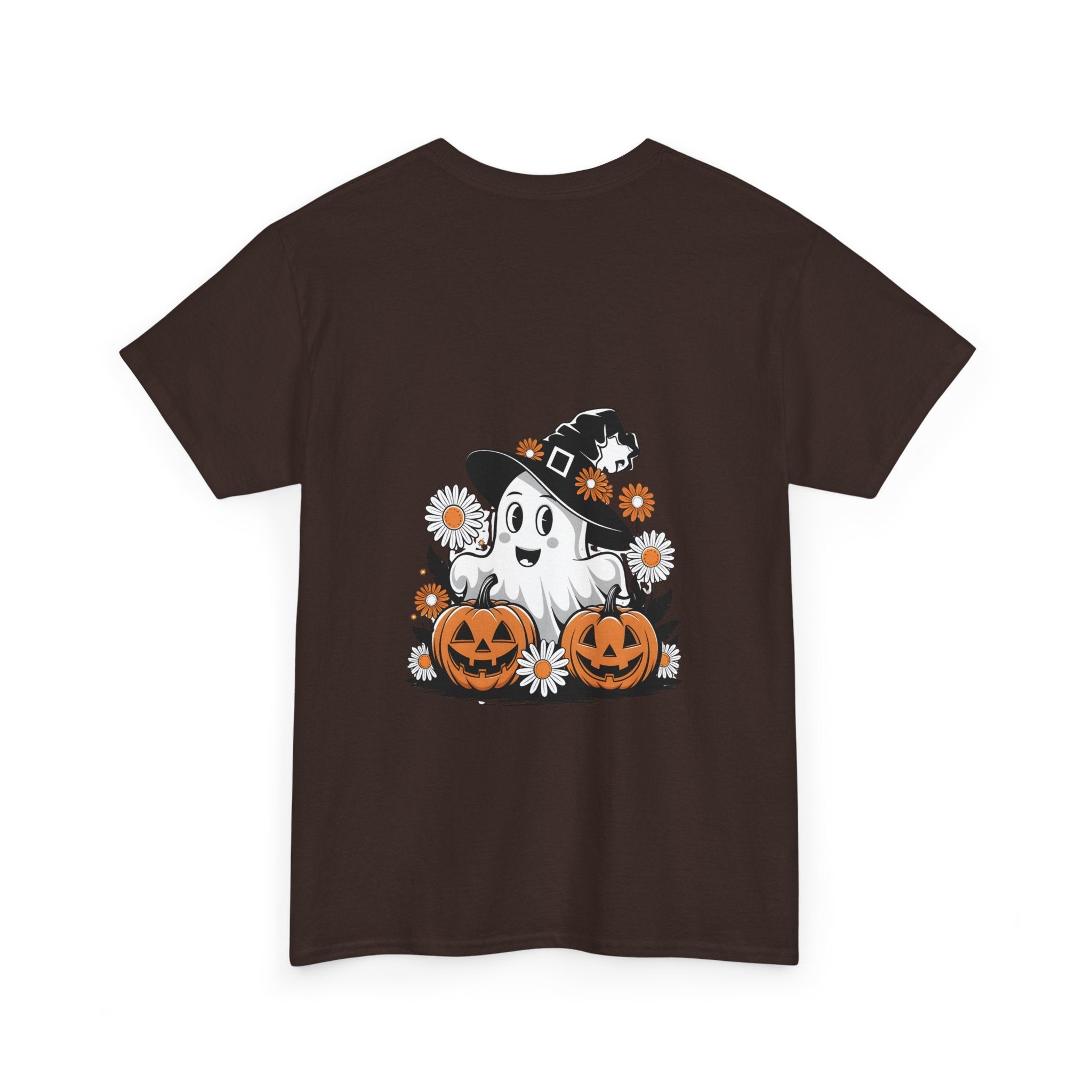 Halloween Ghost & Pumpkin Tee, Unisex Halloween Shirt, Spooky T-Shirt, Fall Fashion, Trick or Treat Top, Seasonal Apparel