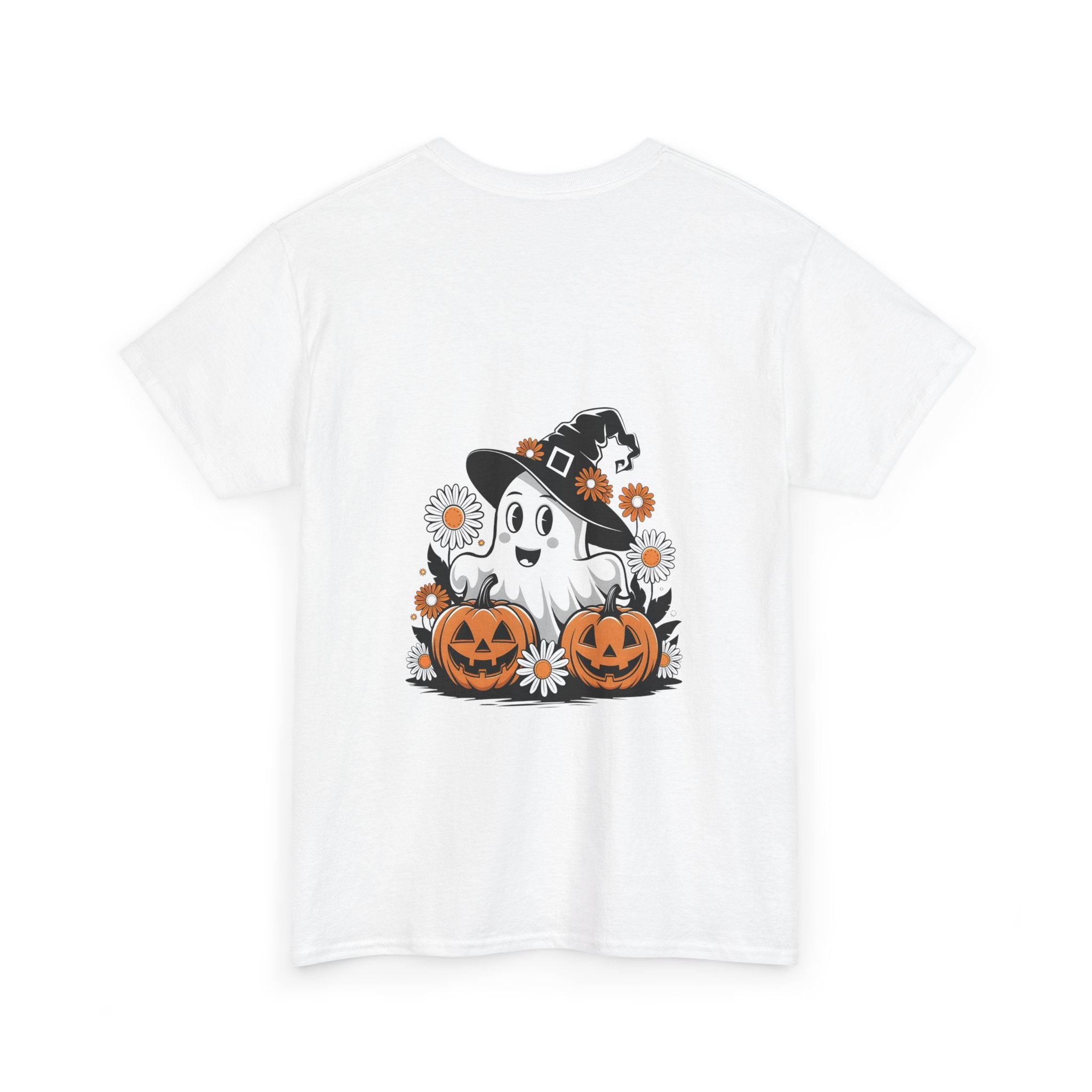 Halloween Ghost & Pumpkin Tee, Unisex Halloween Shirt, Spooky T-Shirt, Fall Fashion, Trick or Treat Top, Seasonal Apparel