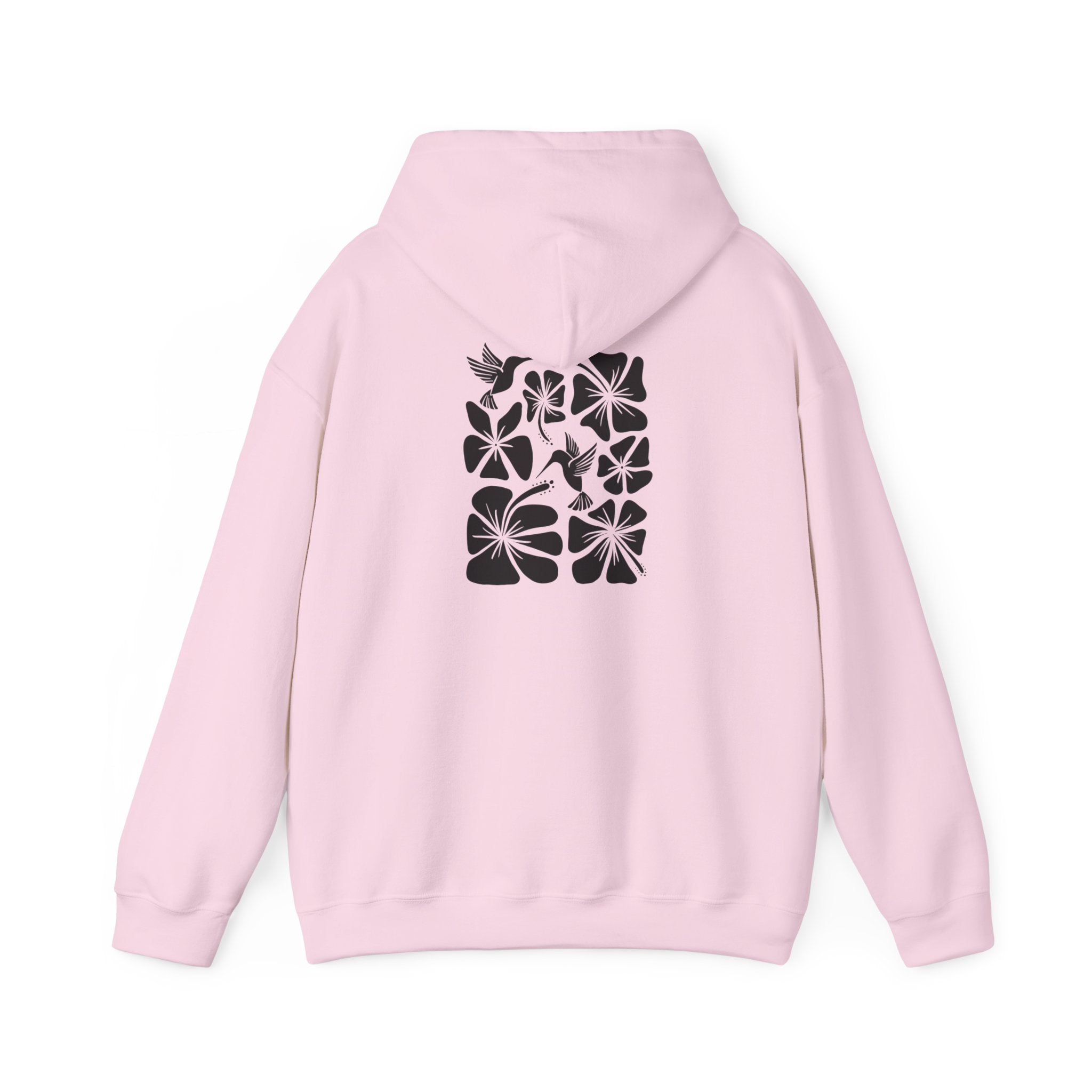 Never Settle Floral Hoodie — Retro Script Front & Monochrome Back Print