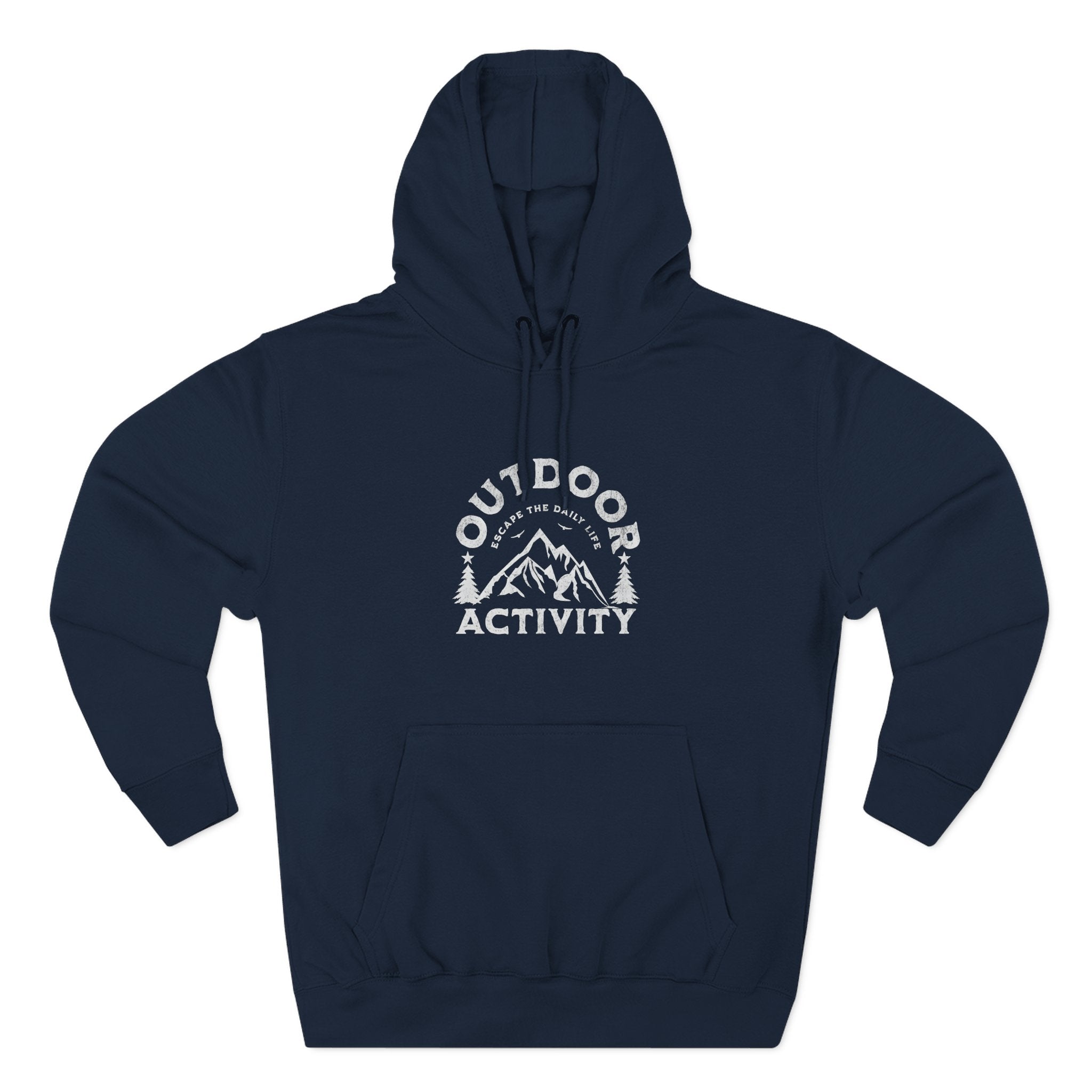 Outdoor Activity Hoodie – Vintage Mountain Camping Graphic Pullover