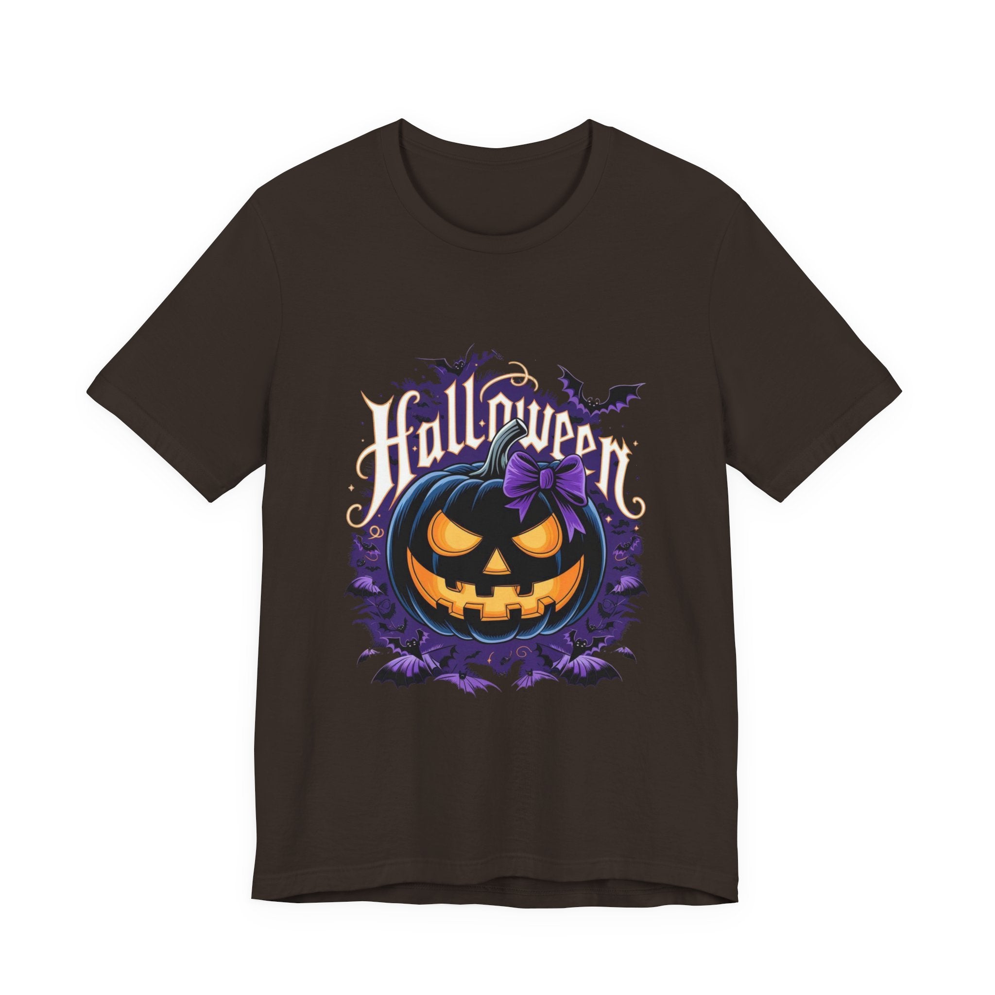 Halloween Pumpkin Tee - Unisex Jersey Short Sleeve Shirt, Spooky Season Wear, Fall Fashion, Halloween Party Outfit, Ghostly Fun