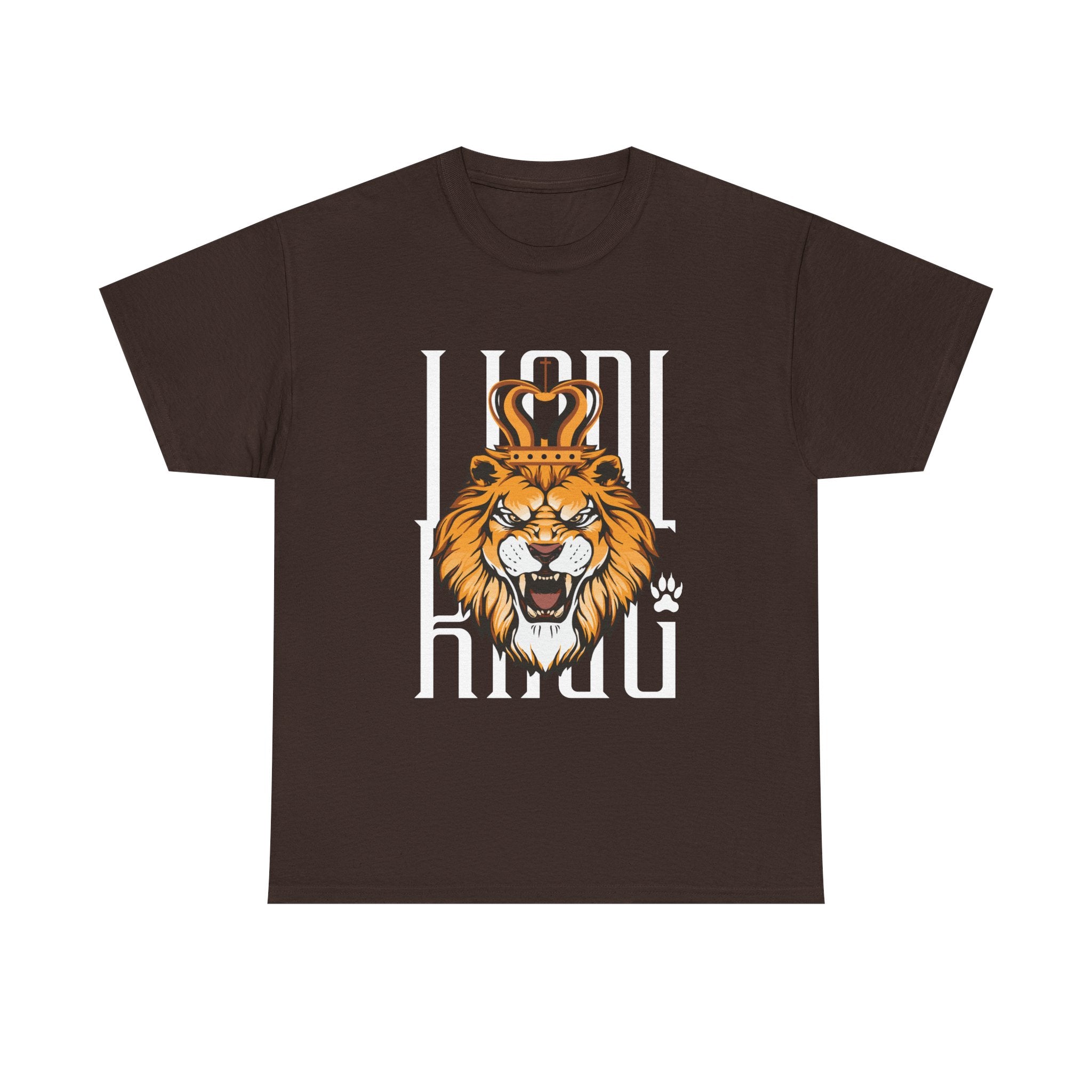 Bold Lion King Graphic Tee | Unisex Heavy Cotton Shirt for Animal Lovers, Gifts for Him, Funny T-Shirt, Wardrobe Essential, Casual Wear