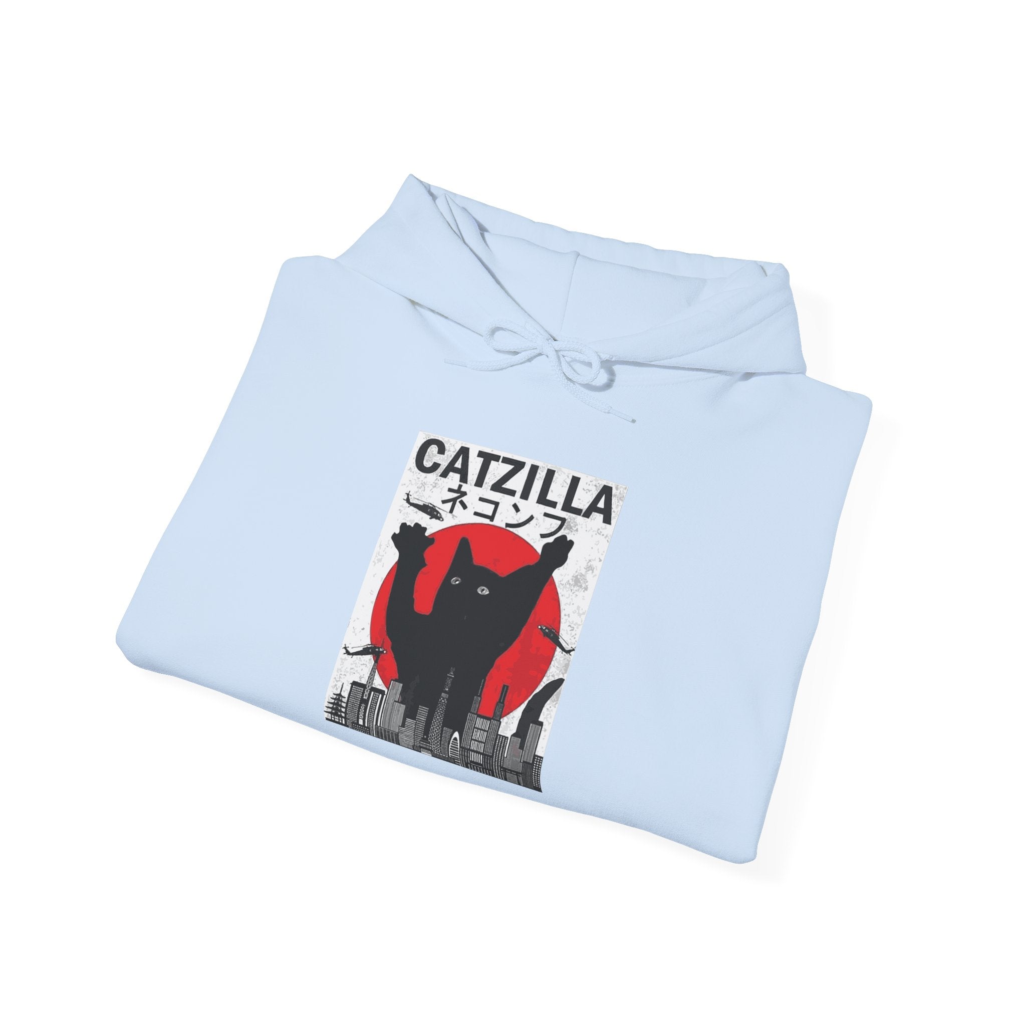 Unisex Catzilla Hoodie | Cozy Sweatshirt for Cat Lovers, Unique Gift for Pet Owners, Funny Cat Lover Apparel, Trendy Streetwear