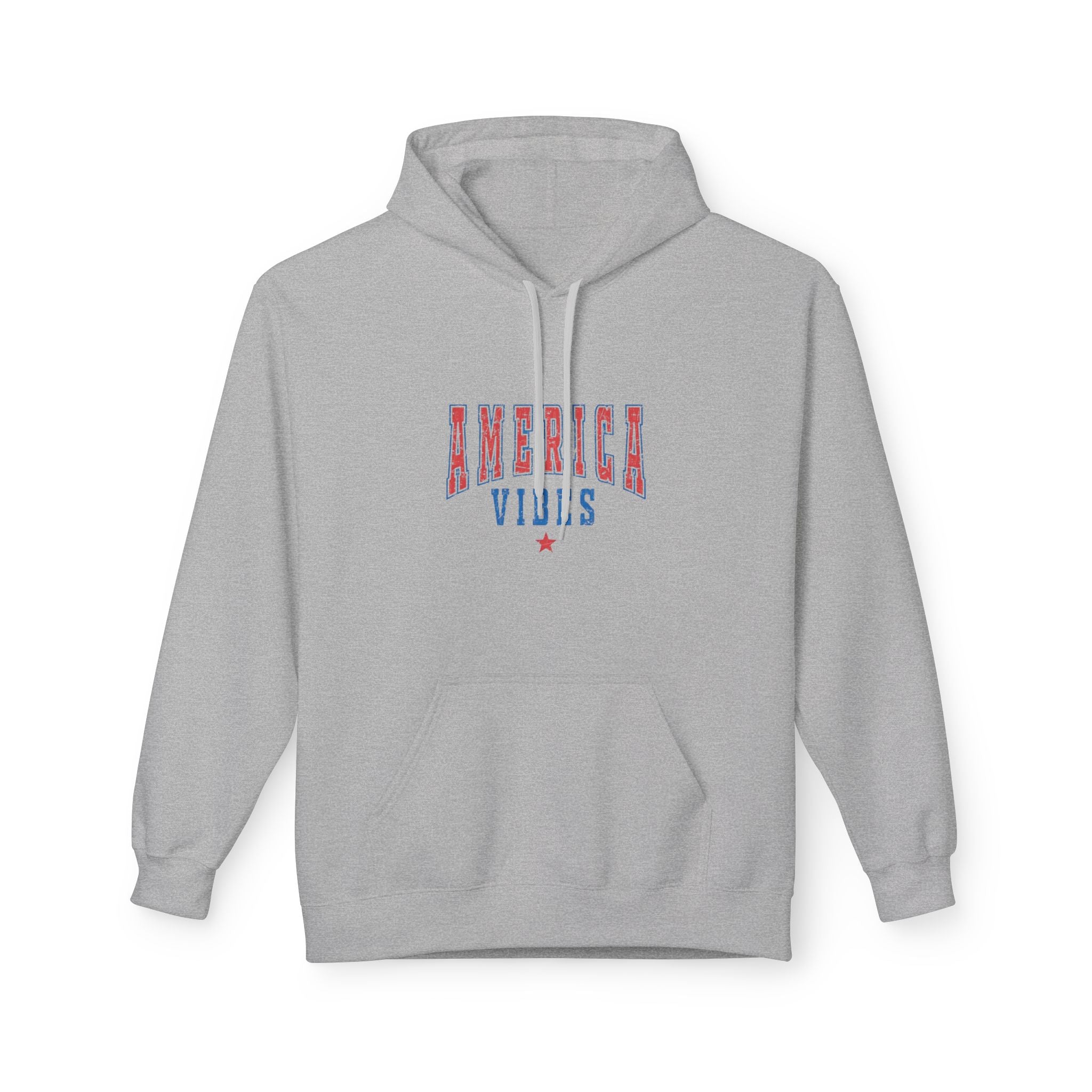 America Vibes Hoodie — Patriotic Red White & Blue Pullover