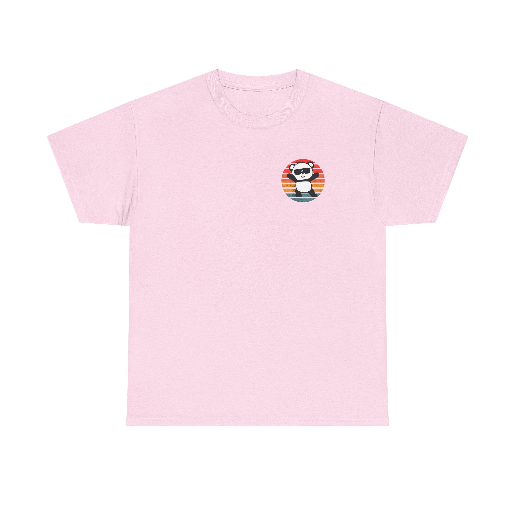 Cute Panda Retro Tee - Casual Cotton Shirt, Animal Lover Gift, Summer Style, Fun Graphic Tee, Unisex Fashion