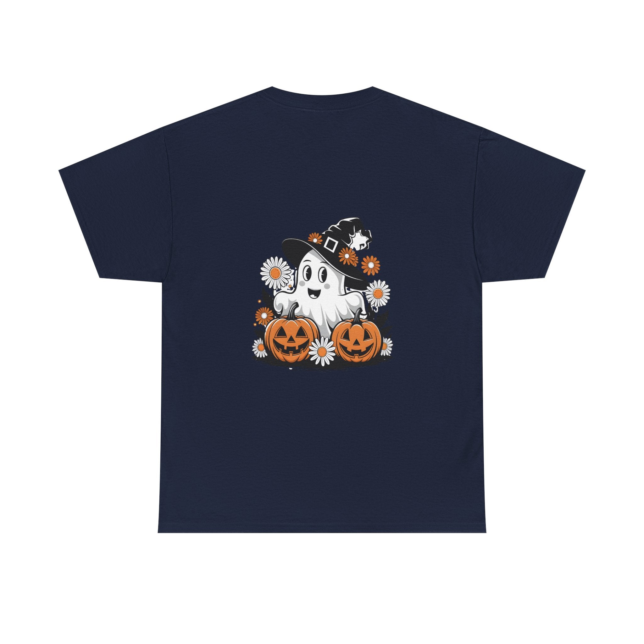 Halloween Ghost & Pumpkin Tee, Unisex Halloween Shirt, Spooky T-Shirt, Fall Fashion, Trick or Treat Top, Seasonal Apparel
