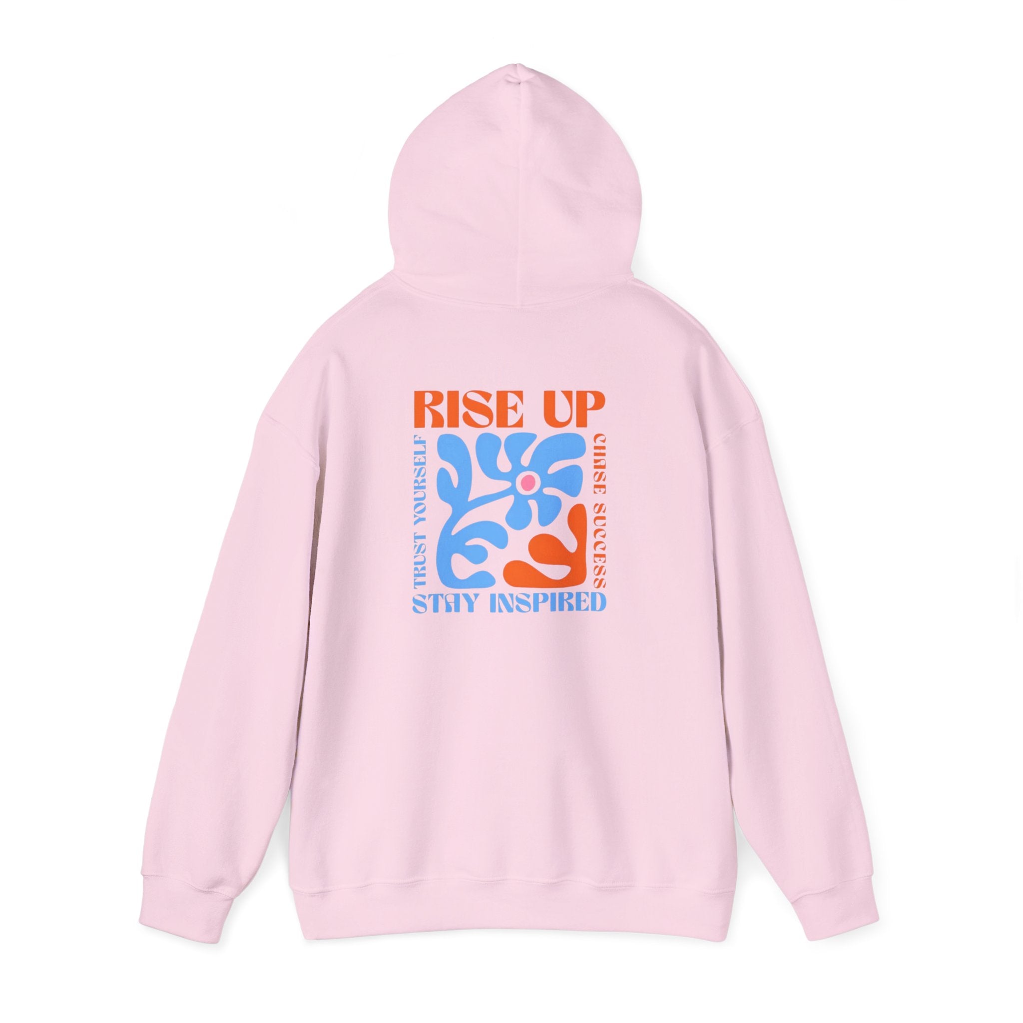 Inspirational Floral Hoodie, Cozy Sweatshirt for Mindfulness, Perfect Gift for Friends, Stay Inspired Clothing, Unisex Everyday Wear