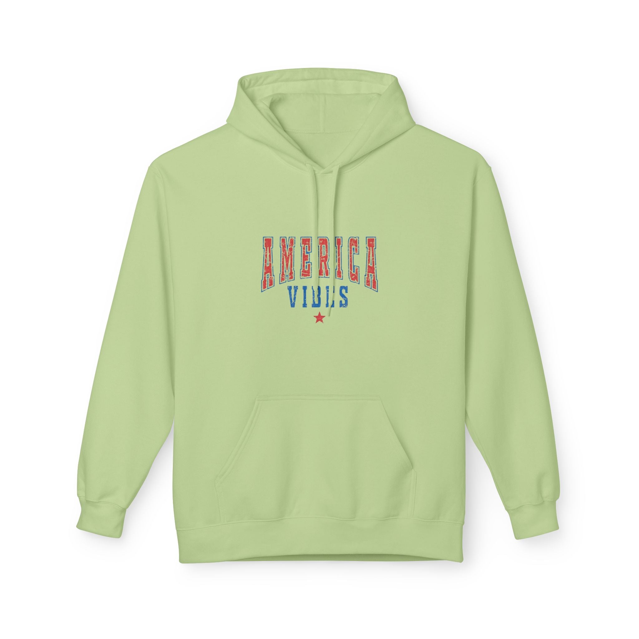 America Vibes Hoodie — Patriotic Red White & Blue Pullover