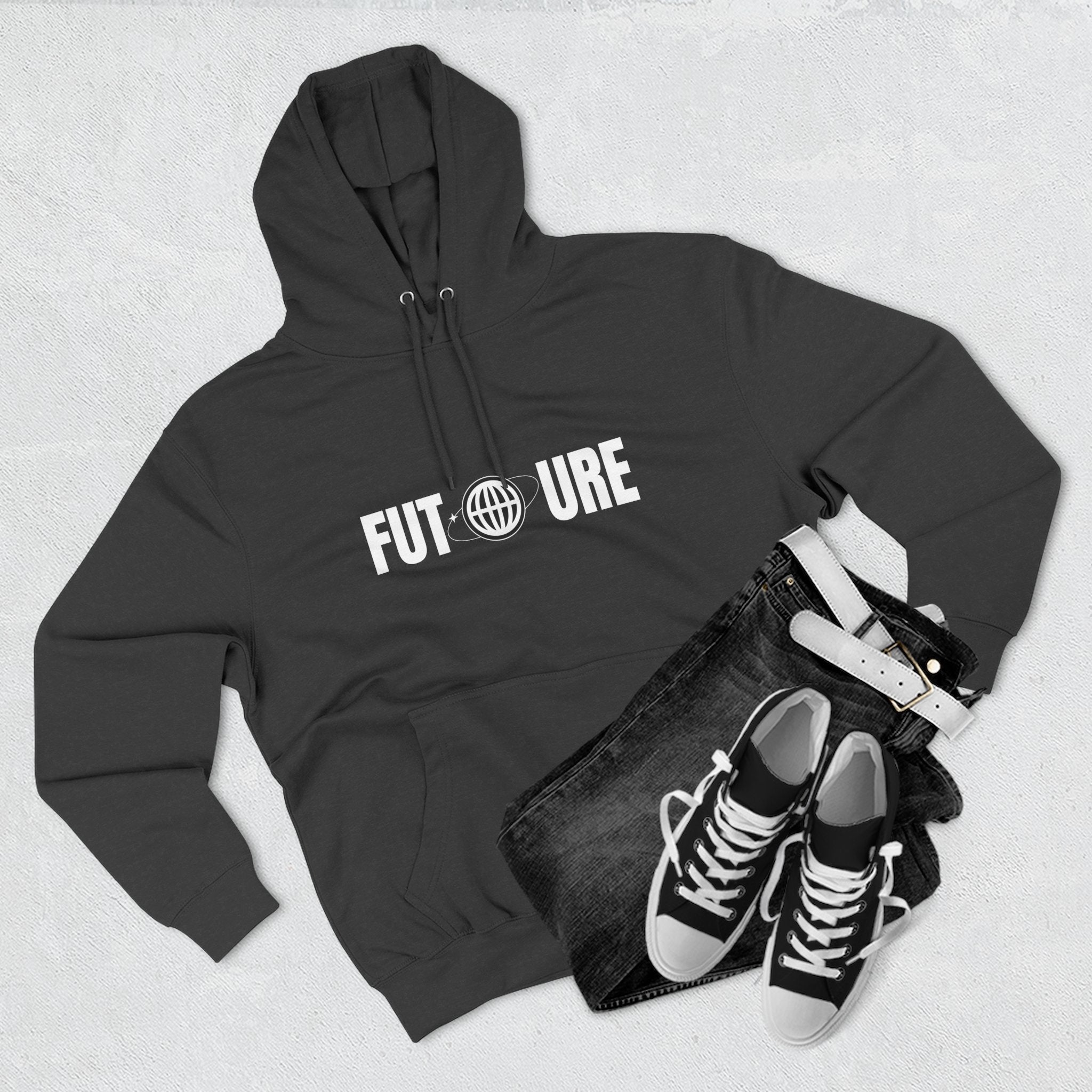 Future Logo Hoodie — Minimalist Graphic Fleece Pullover