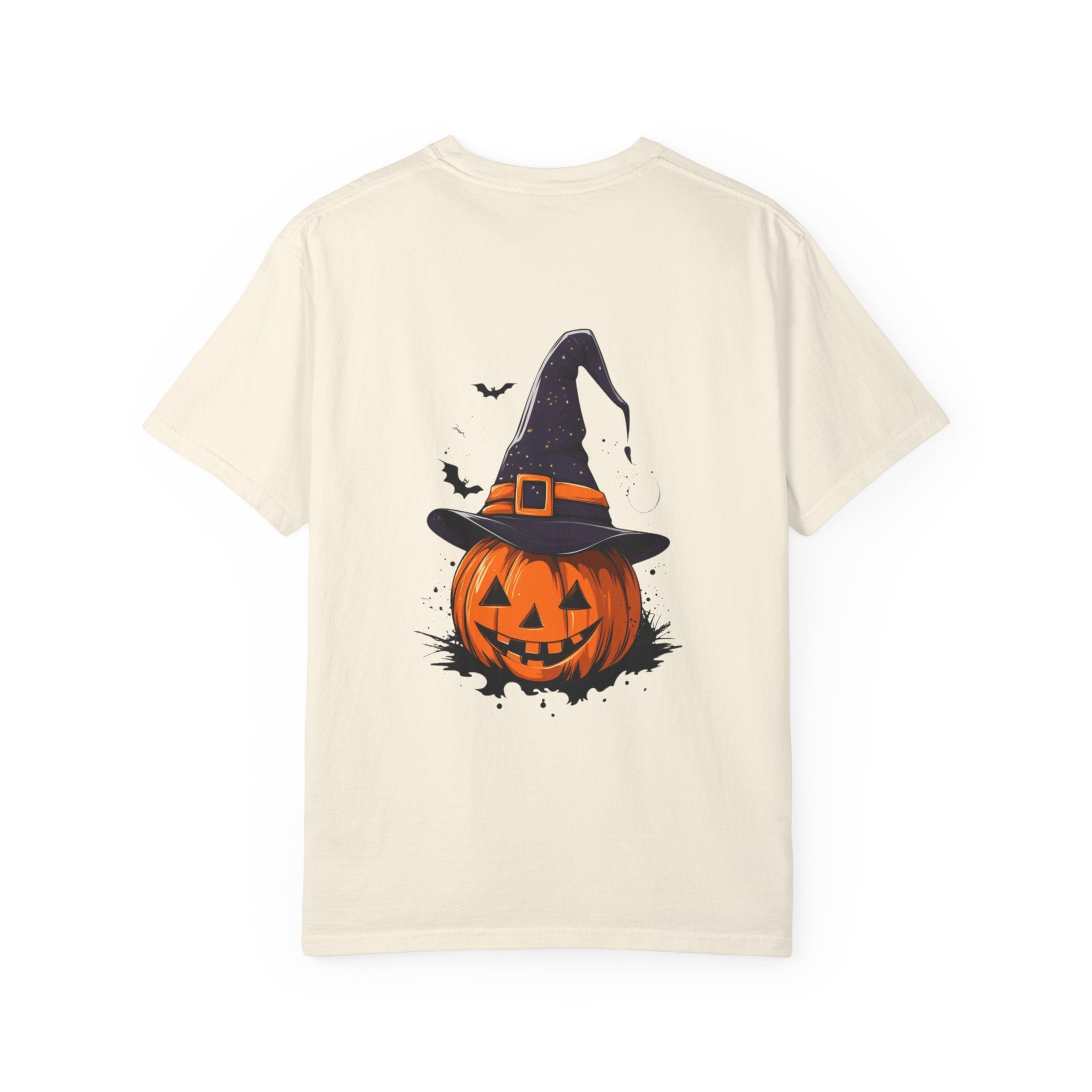 Halloween Unisex Garment-Dyed T-Shirt, Pumpkin Tee, Spooky Apparel, Fall Festival Shirt, Trick-or-Treat Top, Halloween Costume