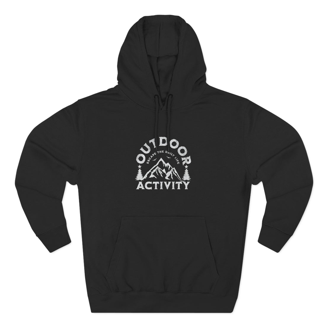 Outdoor Activity Hoodie – Vintage Mountain Camping Graphic Pullover