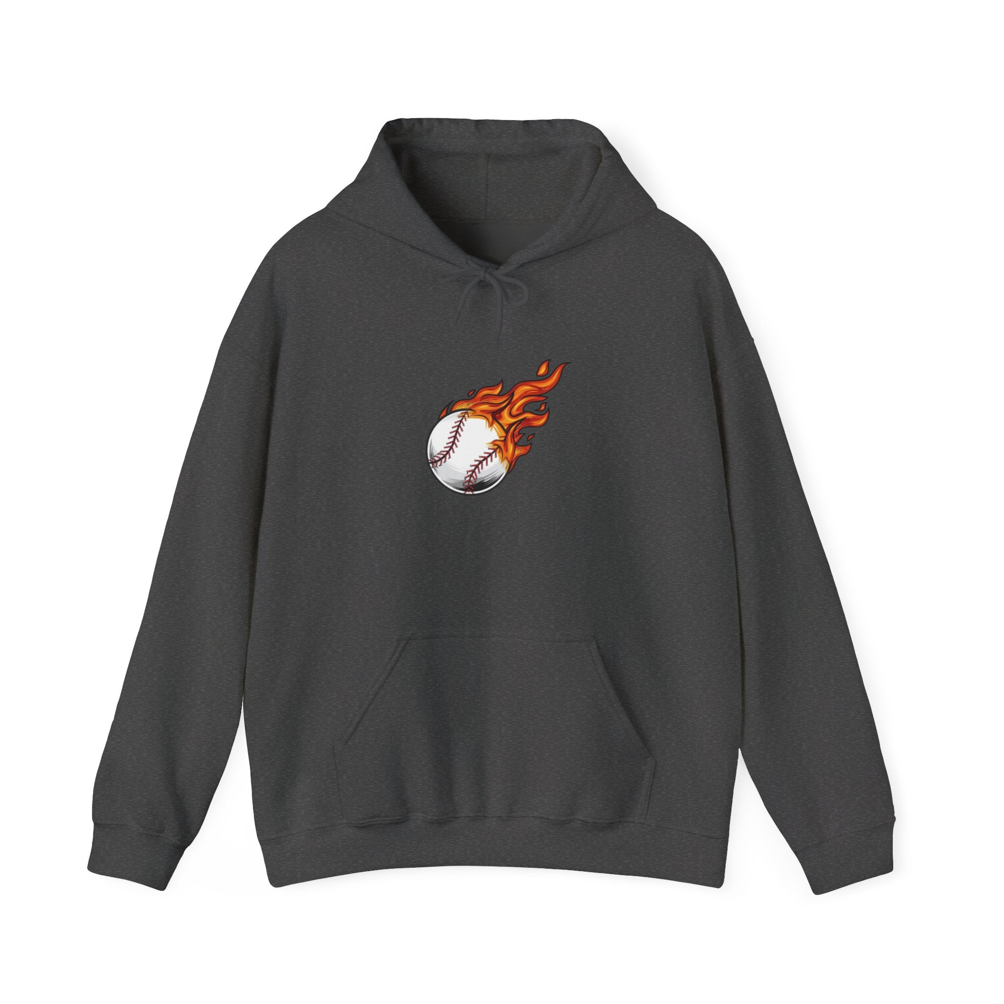 Flaming Baseball Hoodie — Fireball Pitch Sports Sweatshirt