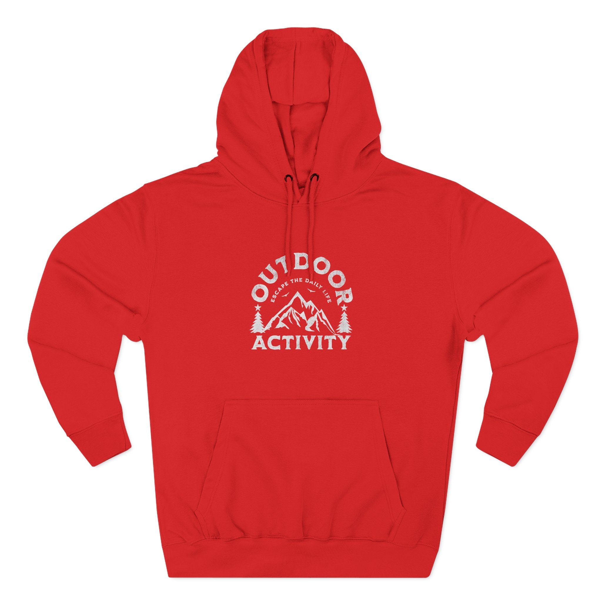 Outdoor Activity Hoodie – Vintage Mountain Camping Graphic Pullover