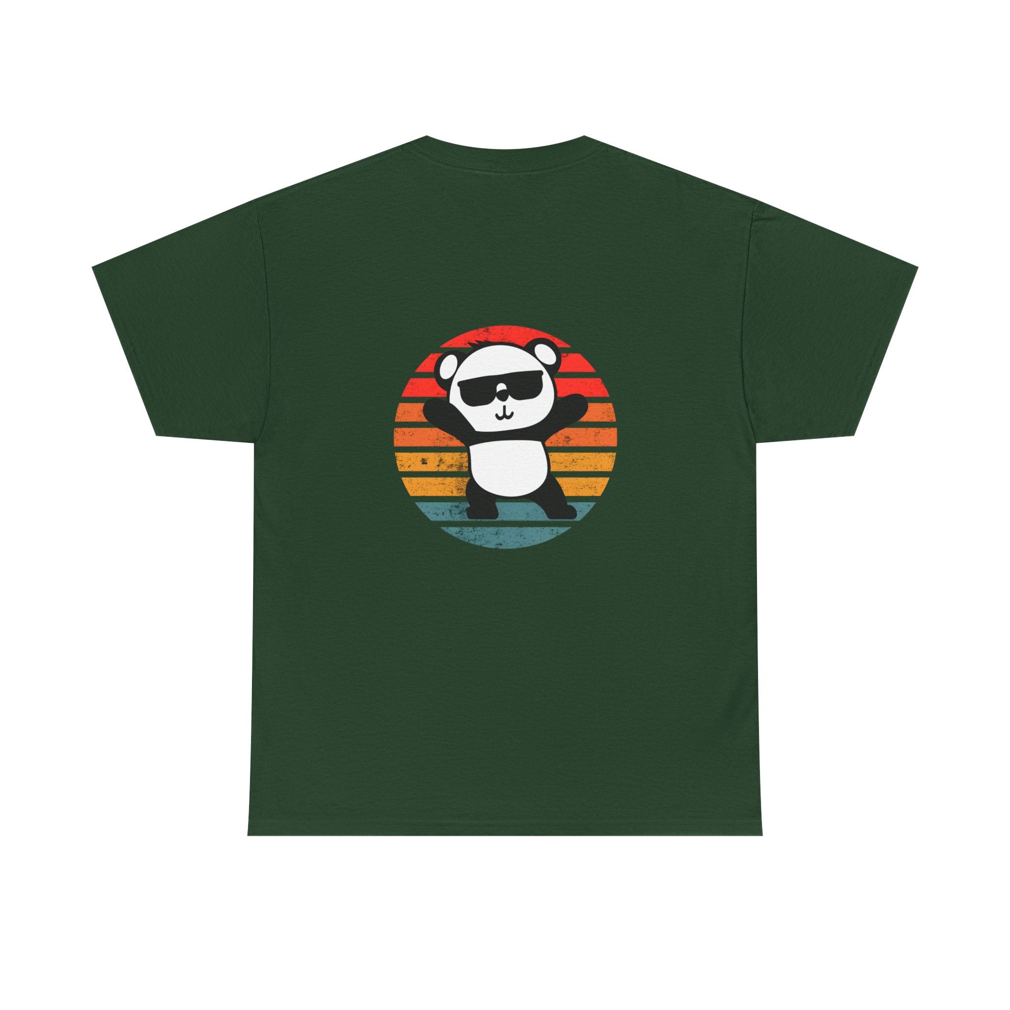 Cute Panda Retro Tee - Casual Cotton Shirt, Animal Lover Gift, Summer Style, Fun Graphic Tee, Unisex Fashion